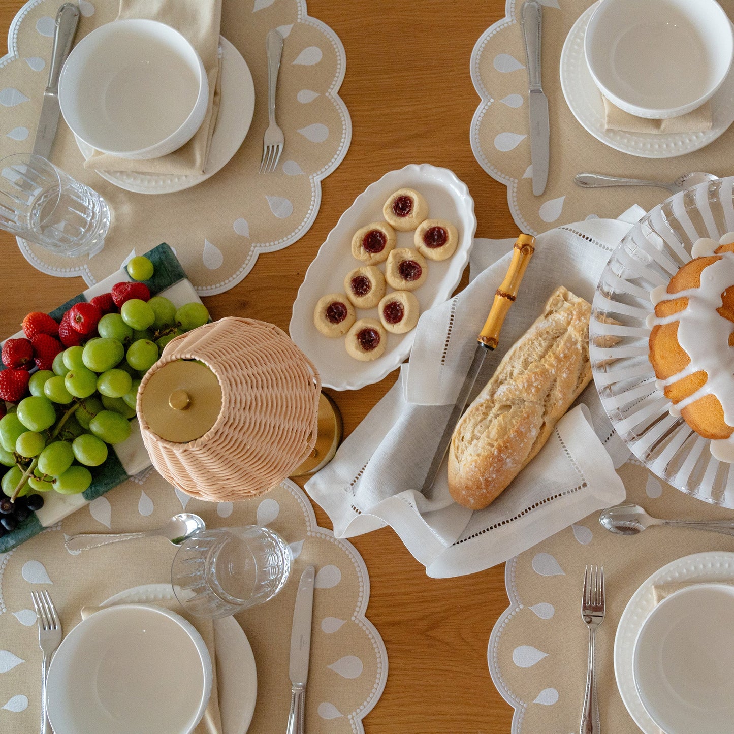 Ivory Petal Spill Proof Placemat
