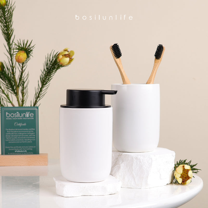 Foaming Soap Dispenser Slim Sustainable Ceramic