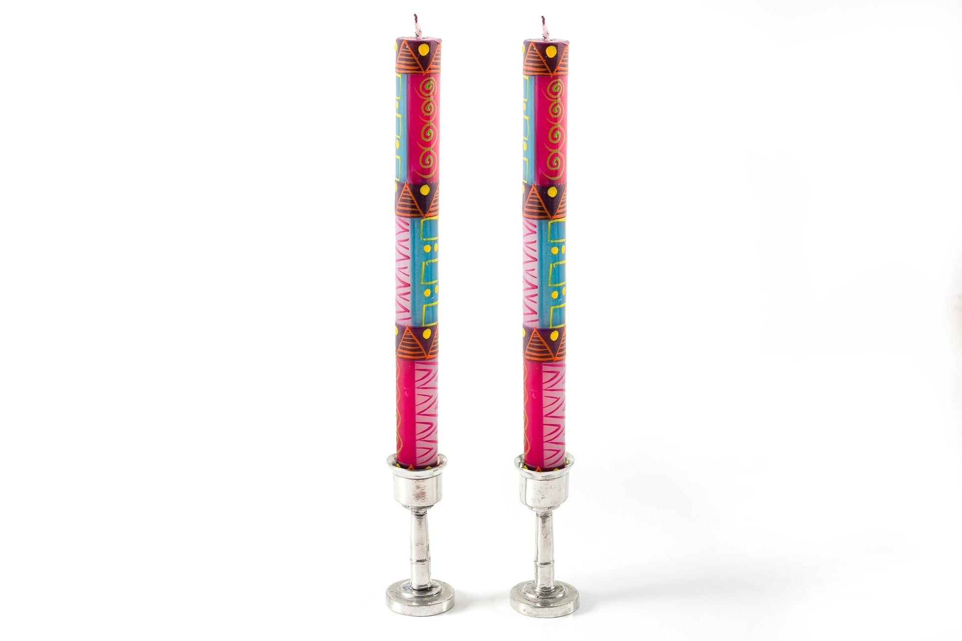 Blue Moon Painted Candles