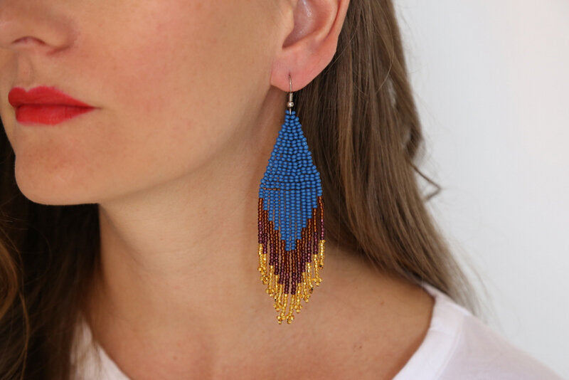 Peacock Embera Earrings