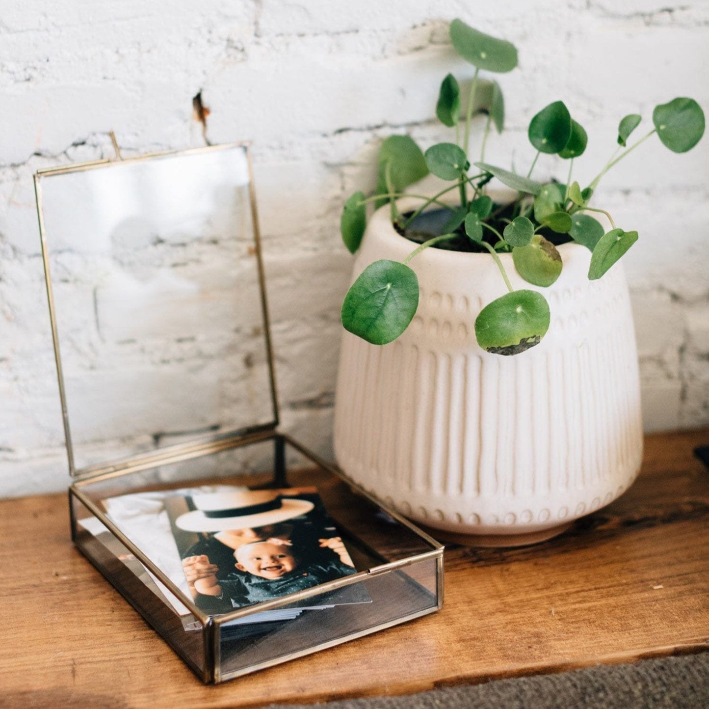 Antiqued Brass Keepsake Box