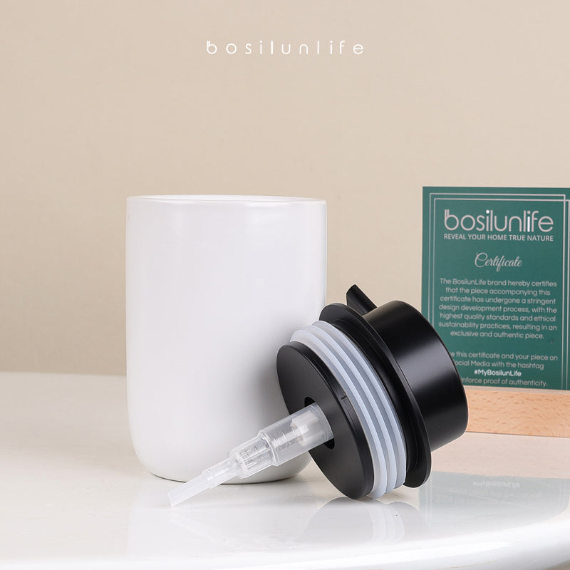 Liquid Soap Dispenser Slim Sustainable Ceramic