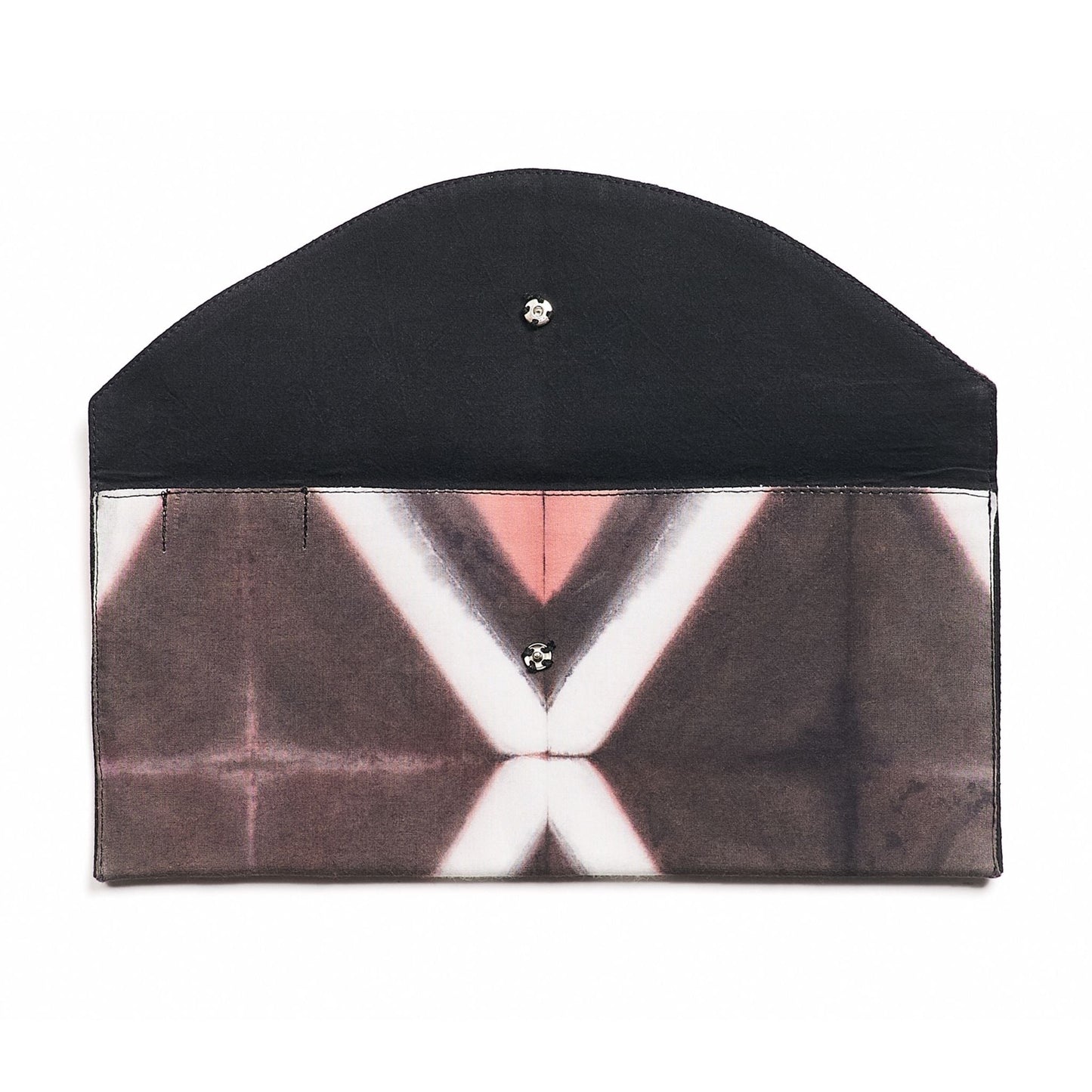 Tisa Black Pink Cotton Shibori Hand Crafted Zero Waste Pouch