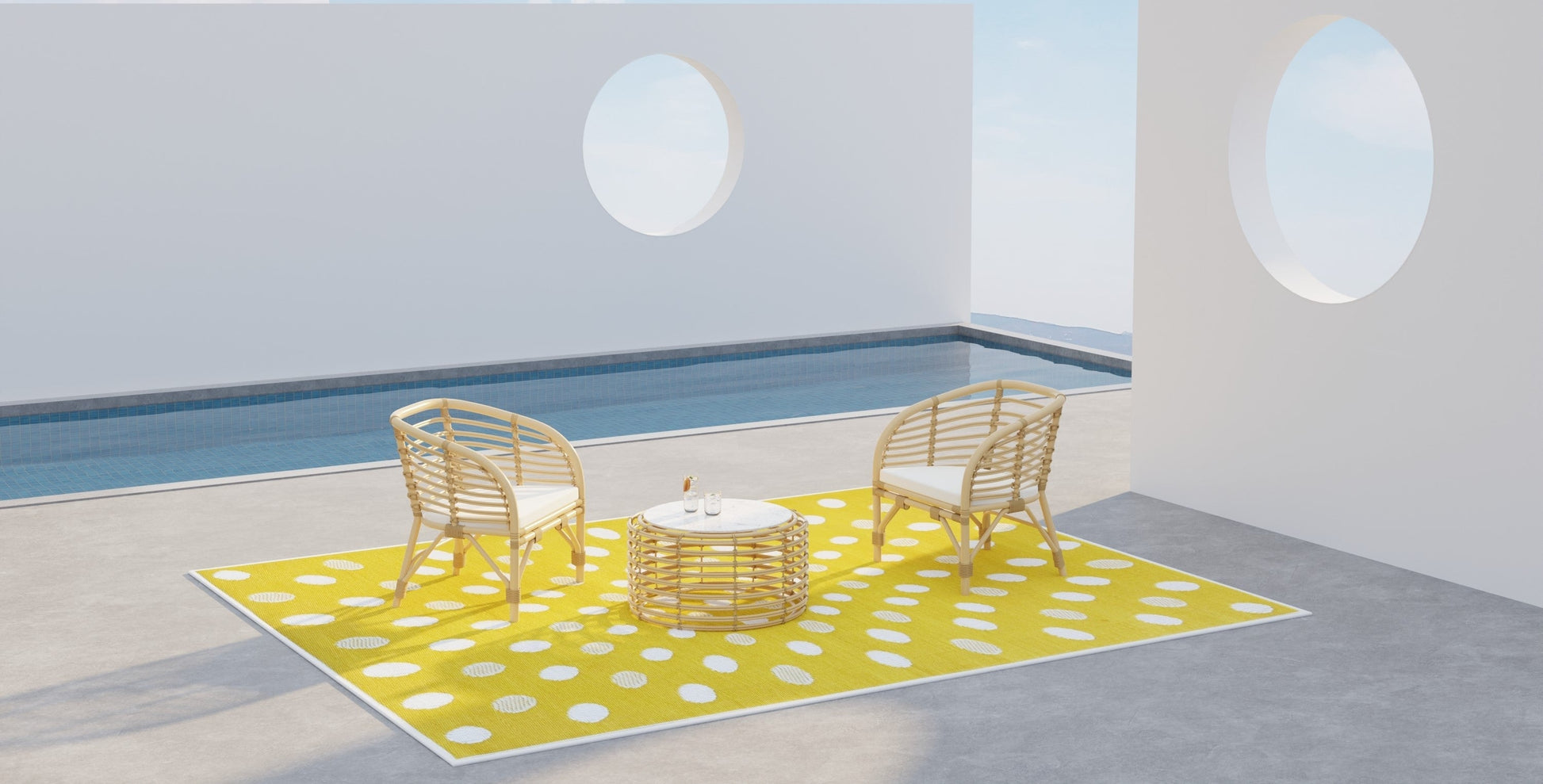 Crazy Dots Yellow & White