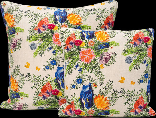Organic Linen Pillow Cover in Dramatic Iris