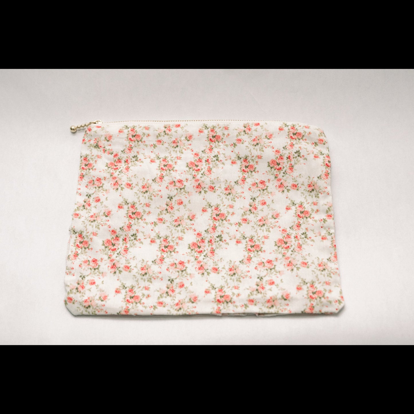 Vintage-Inspired Floral Pouch- Evening Primrose