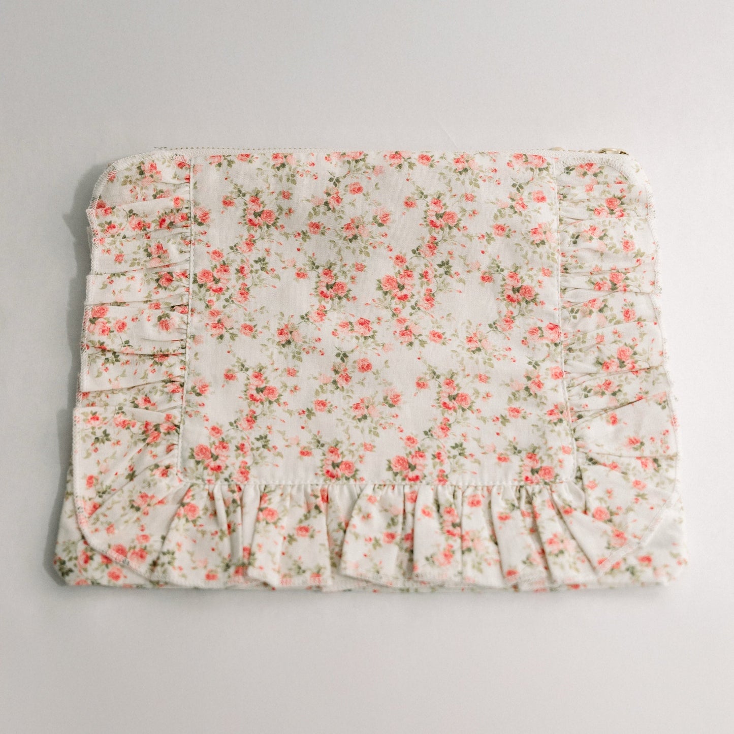 Vintage-Inspired Floral Pouch- Evening Primrose