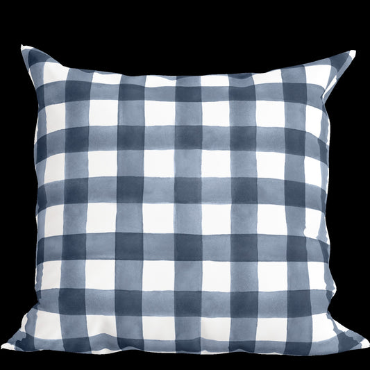 Classic Navy Check Pillow