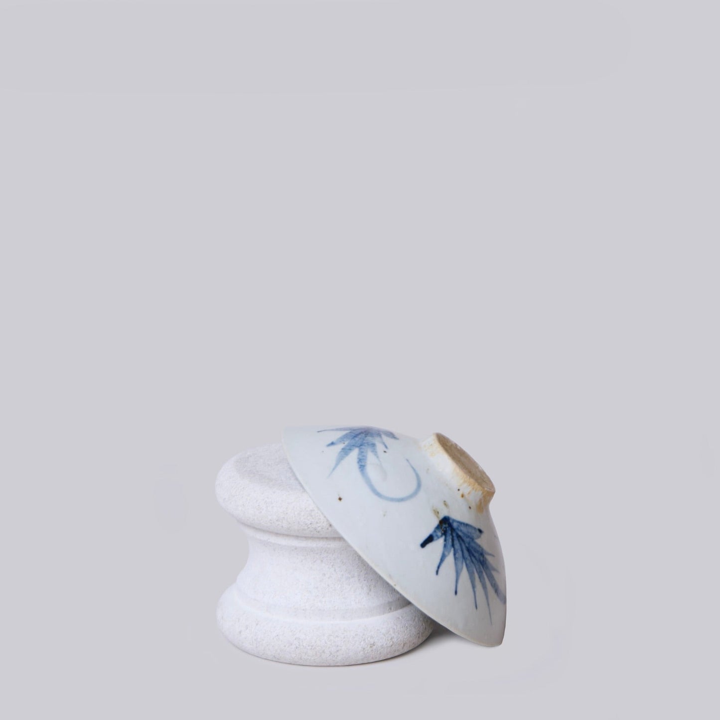 Small Blue and White Porcelain Character Conical Bowl