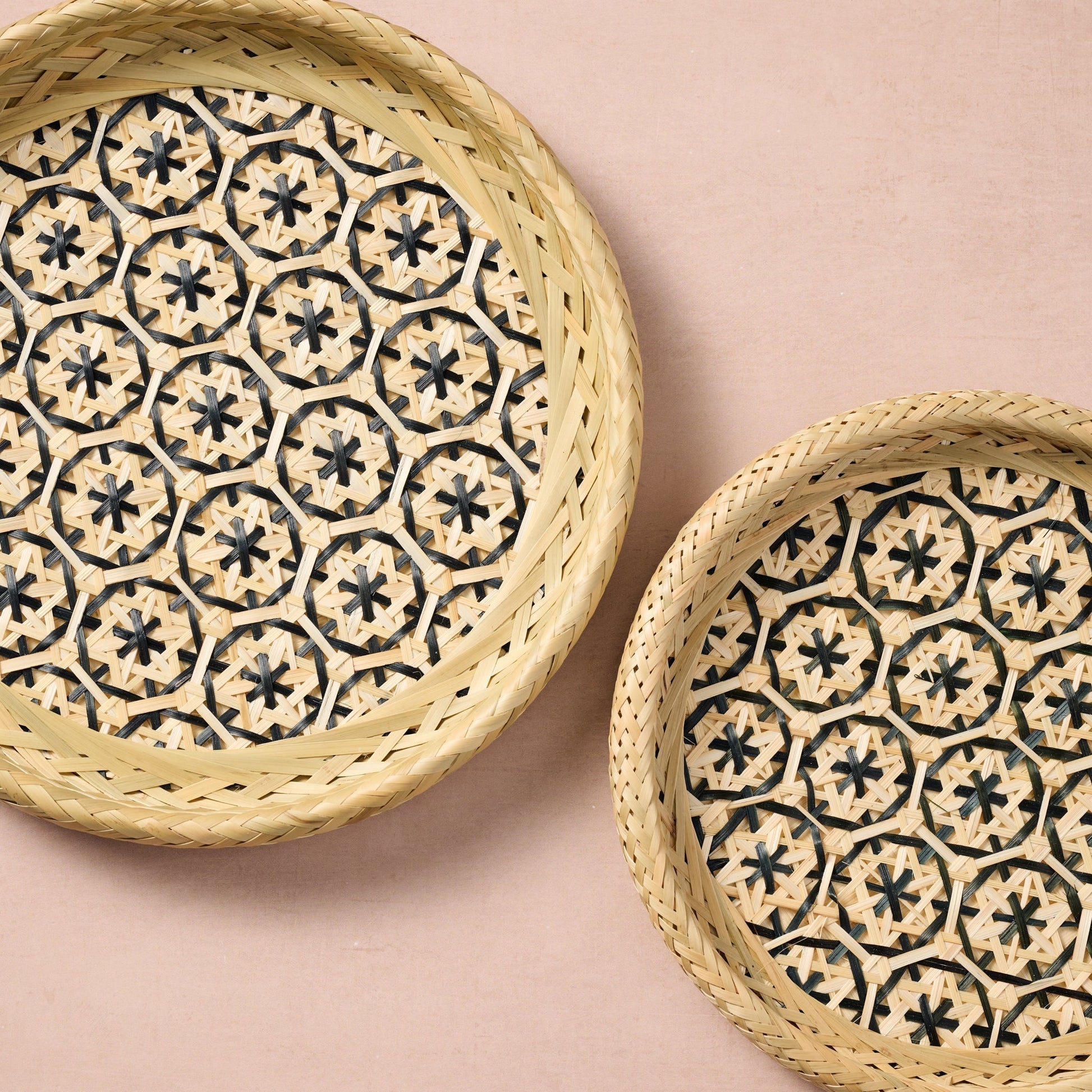 Phu An Bamboo Basket with Black -13.5