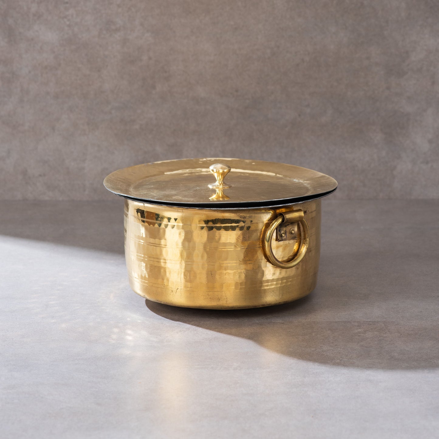 Set of 3 Brass Pots (Patila/ Topia) - 1 qt, 3.2 qt, 5.3 qt 6 Pieces Set