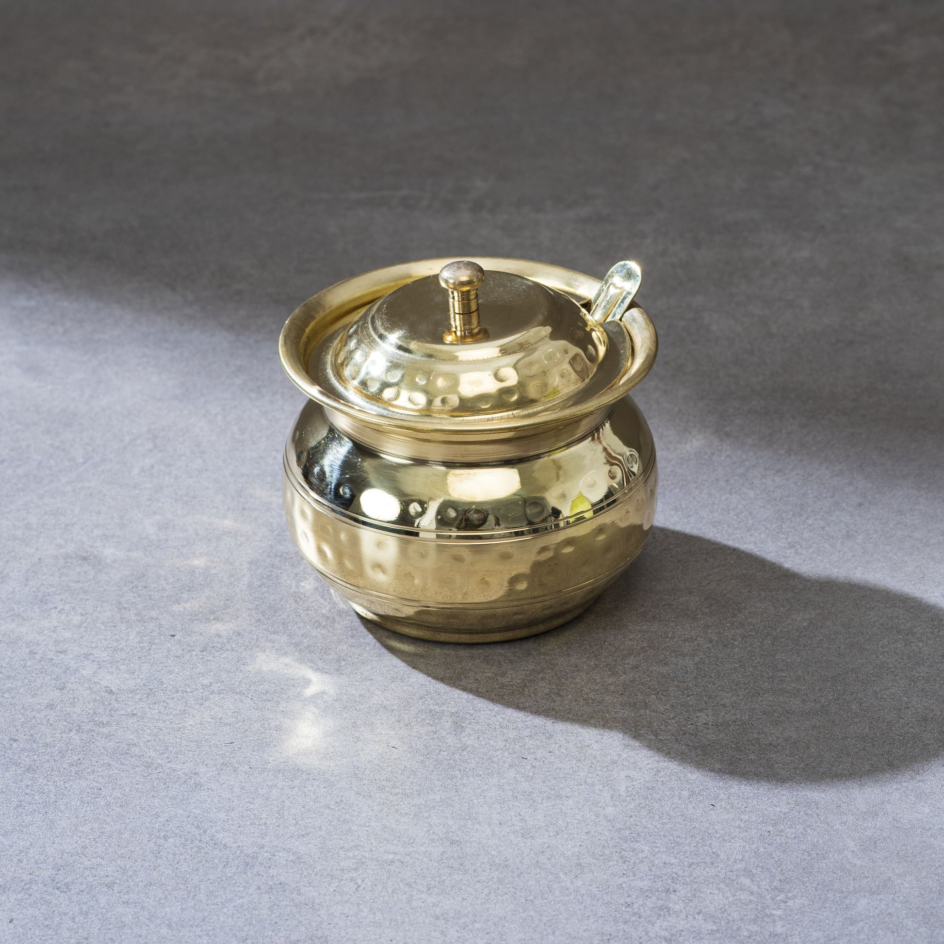 Brass Dosa Tawa with Insulated handles And Brass Ghee Pot Combo
