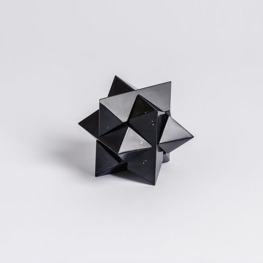 Burr Star 3D gemstone puzzle Black Onyx