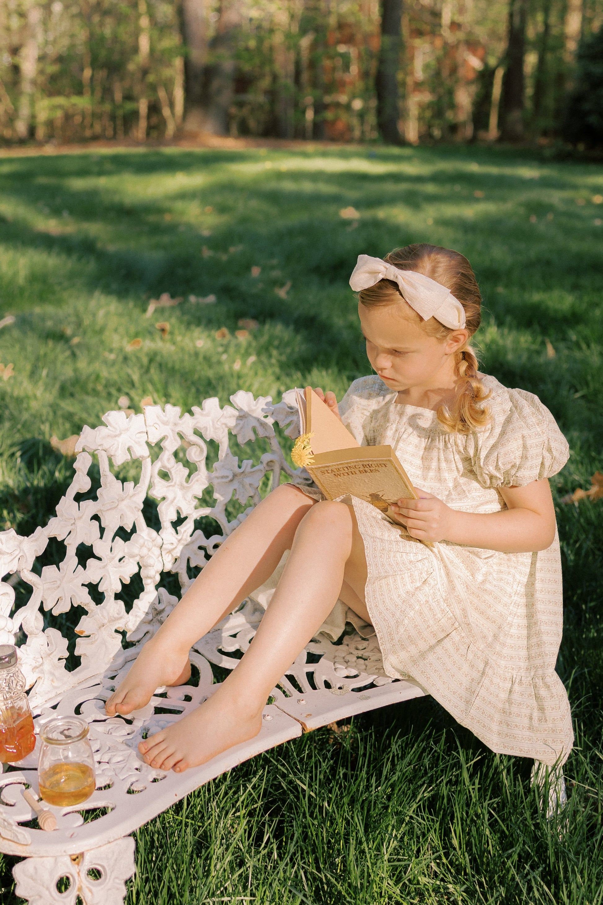 Ruffle Hem Weekend Dress-Blush Vine Stripe