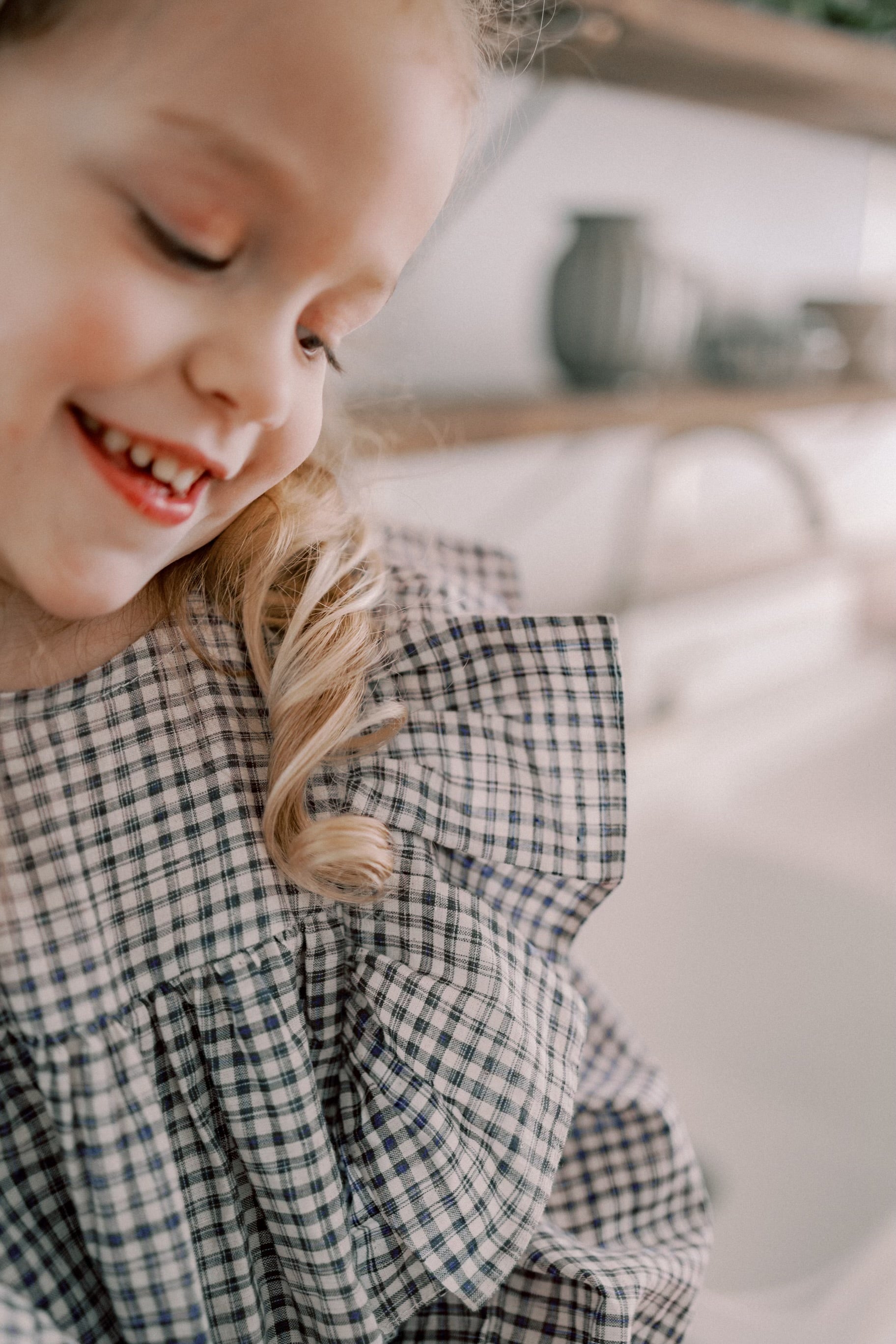 Colly Dress- Amethyst Blue Check