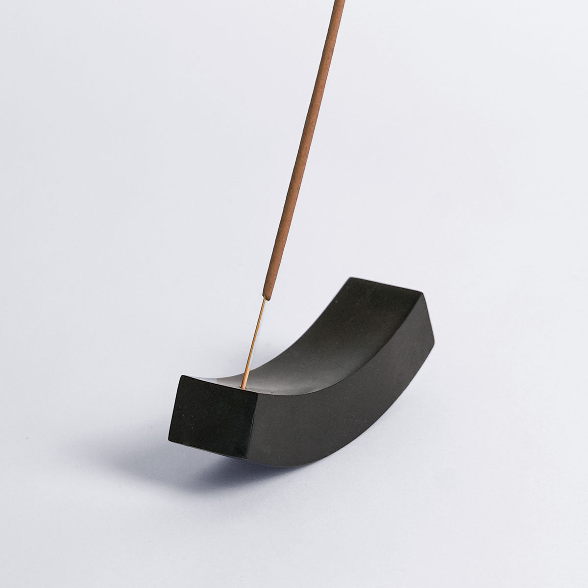 Smile gemstone incense holder Serpentine green