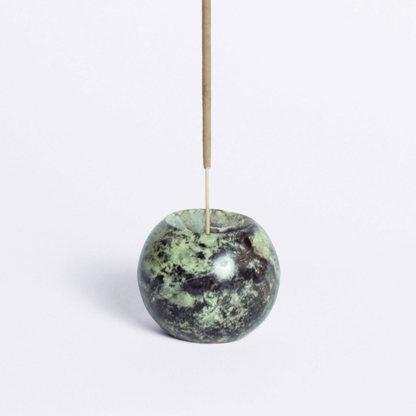 Gemstone sphere incense holder Celestine