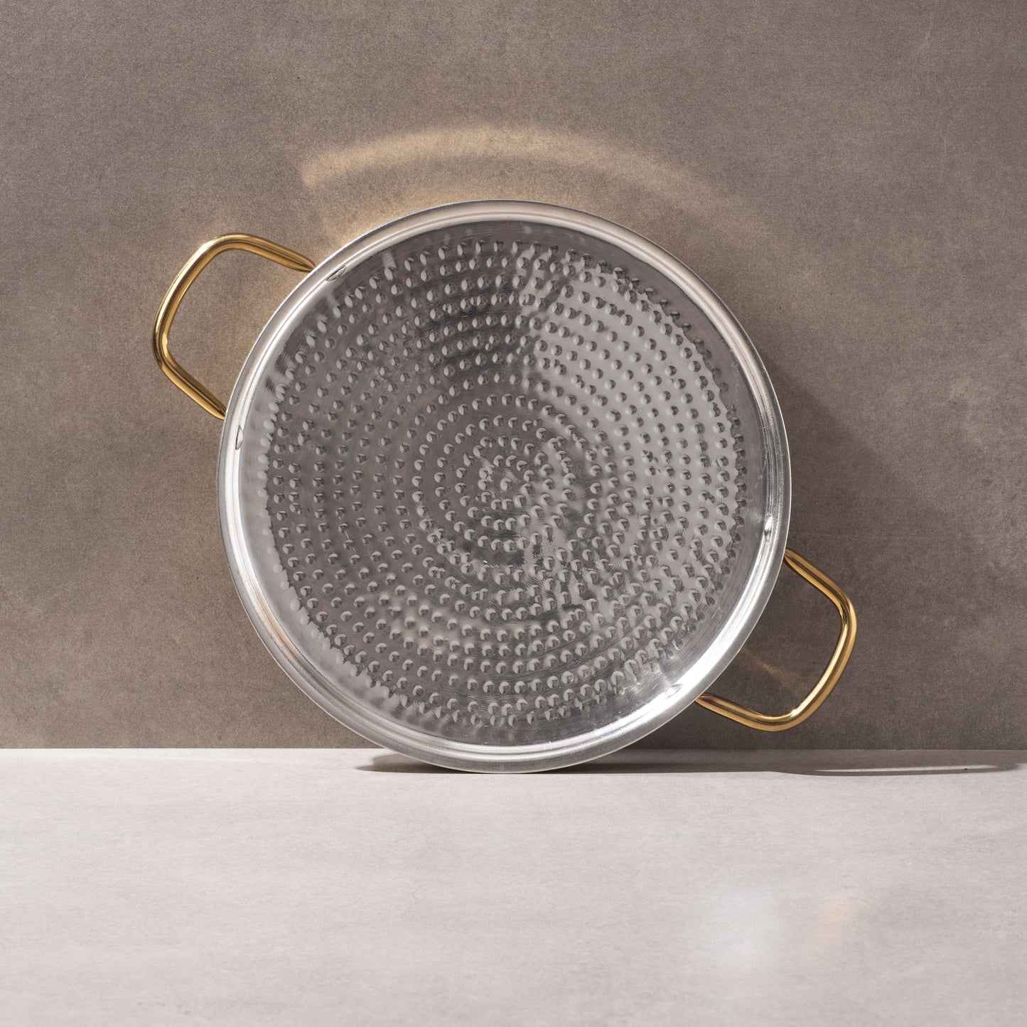 Brass Dosa Tawa with Insulated handles And Brass Ghee Pot Combo