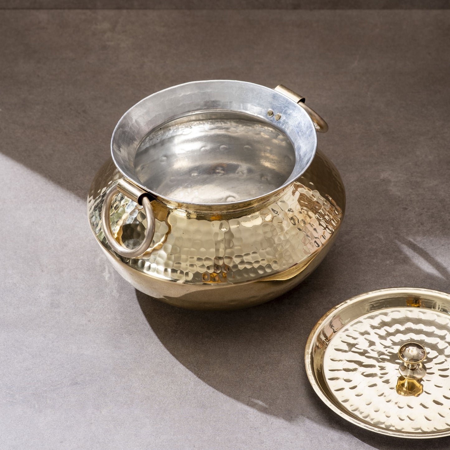 Brass Indian Style Wok/ Brass Soup Pot