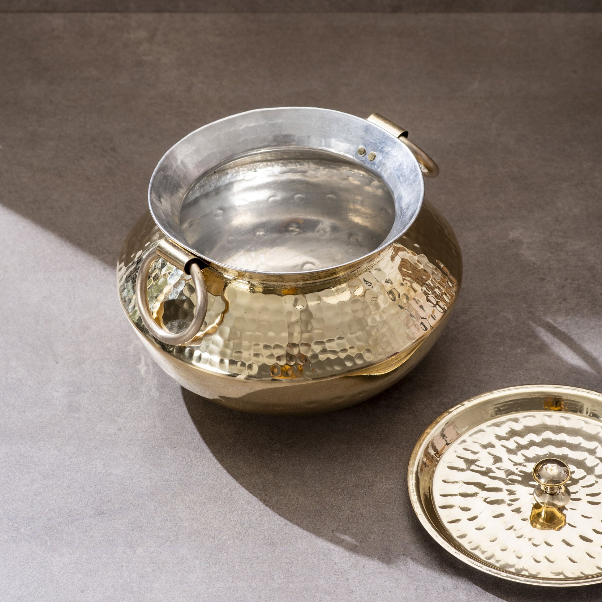 Brass Indian Style Wok/ Brass Soup Pot
