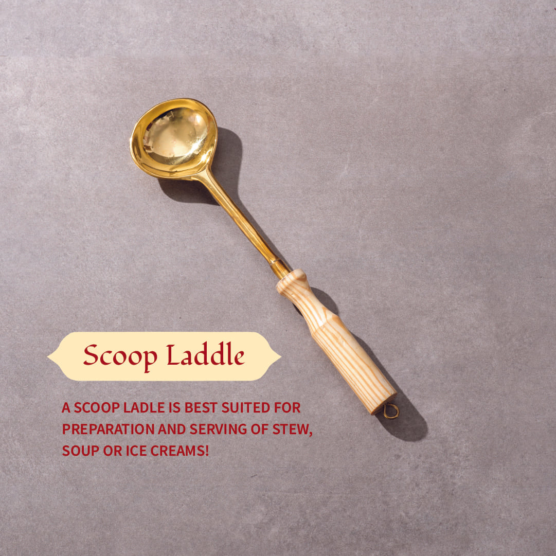 Set of Brass Ladles In A Gift Box