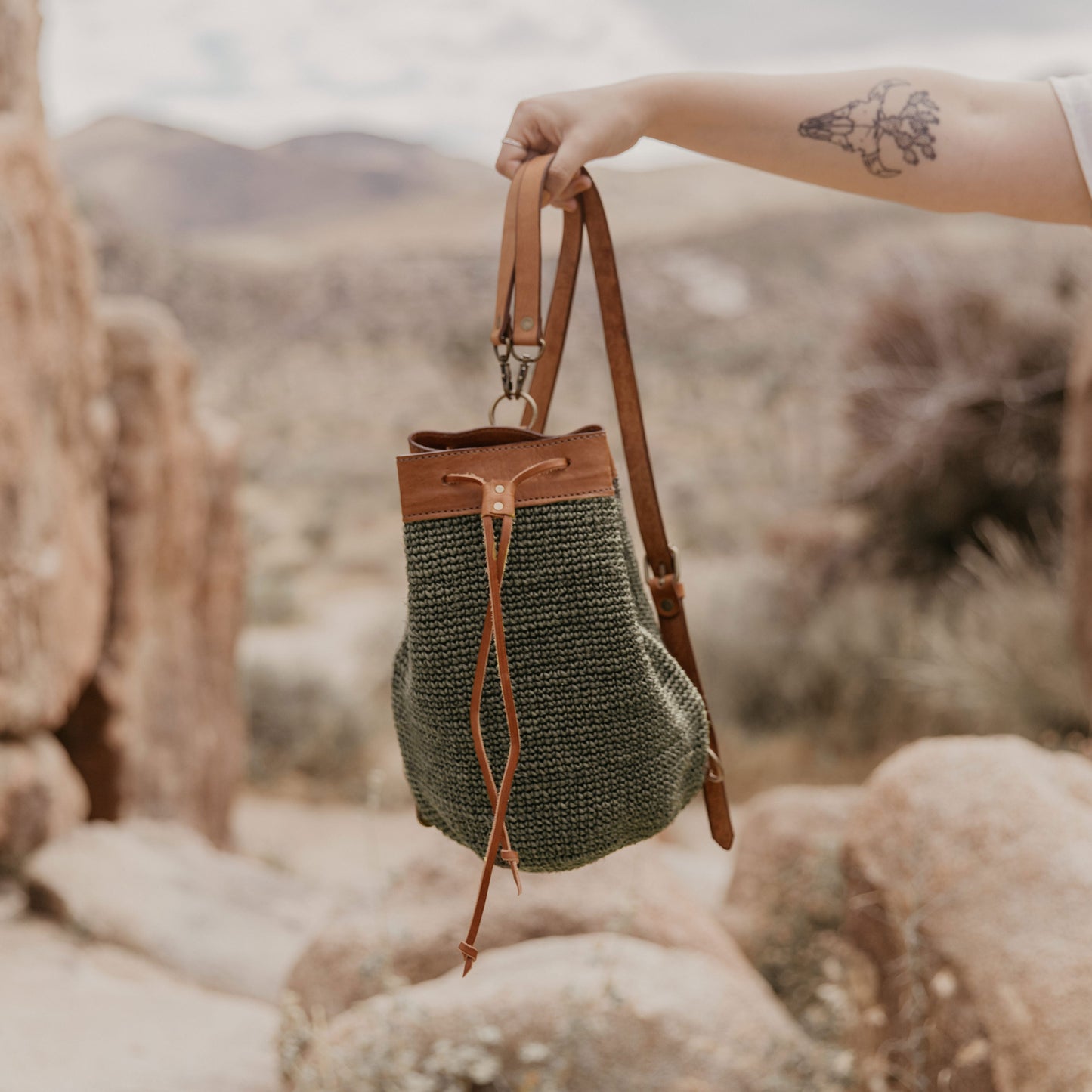 Transito Woven Mini Backpack | Sage Green