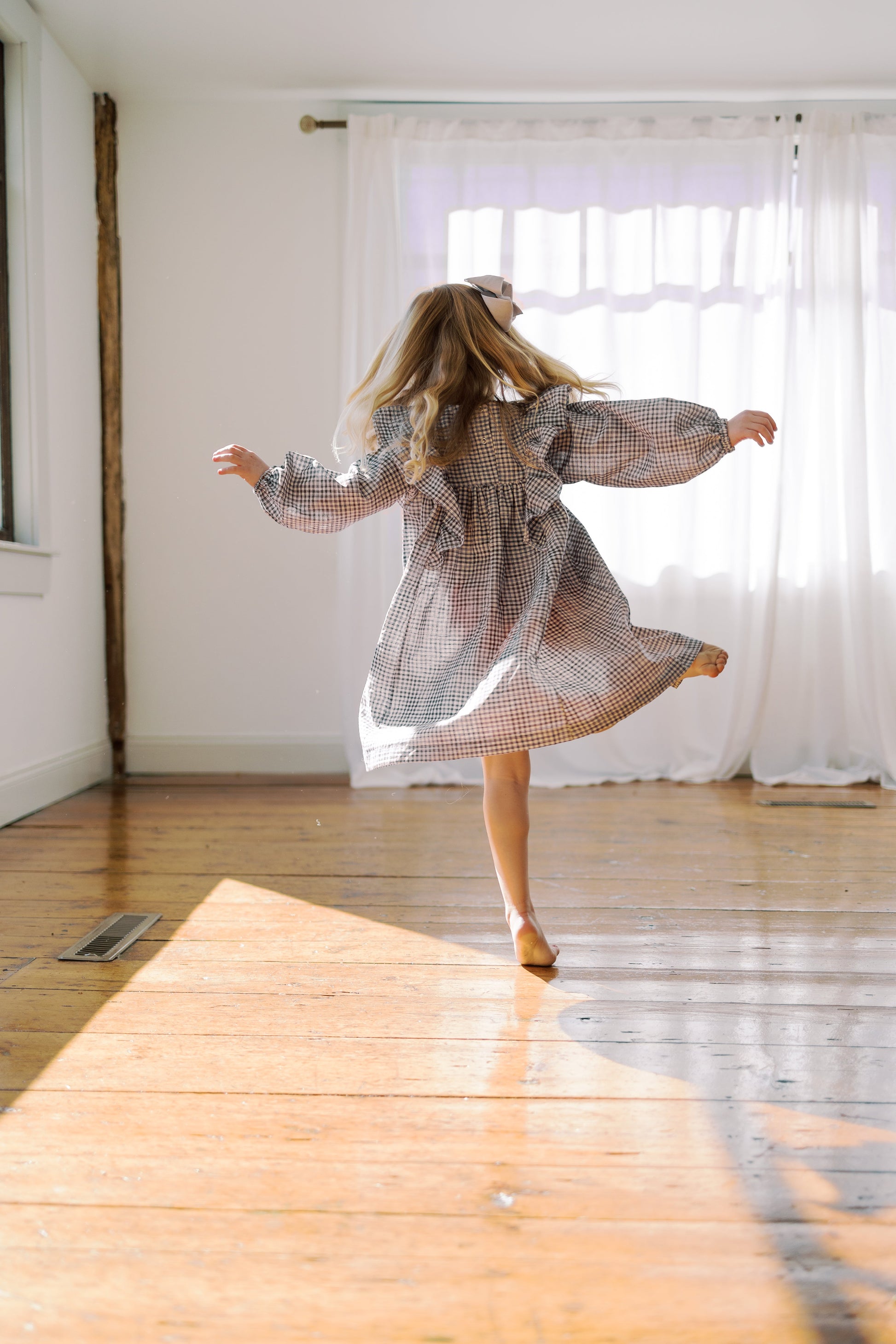 Colly Dress- Amethyst Blue Check