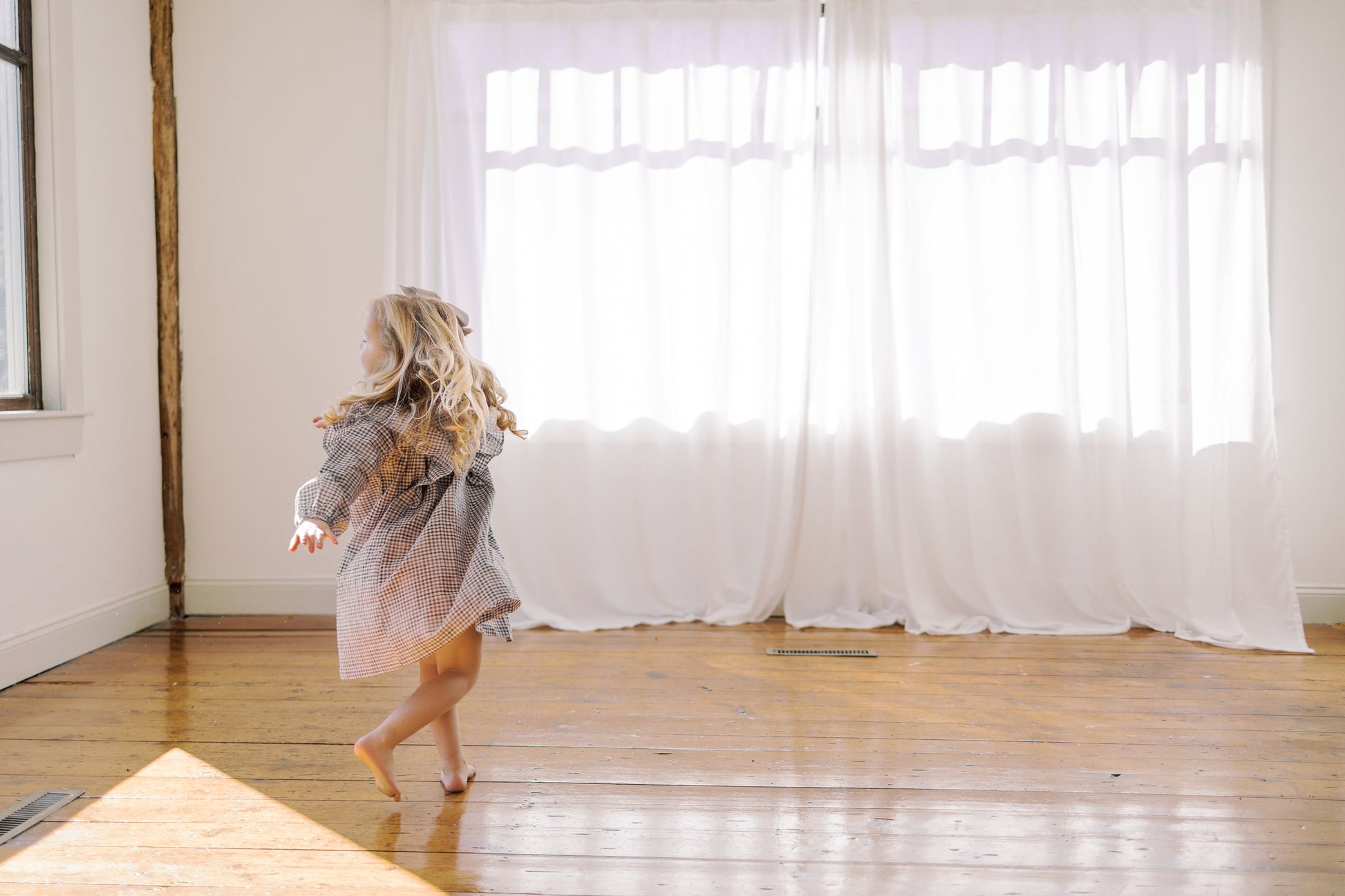 Colly Dress- Amethyst Blue Check