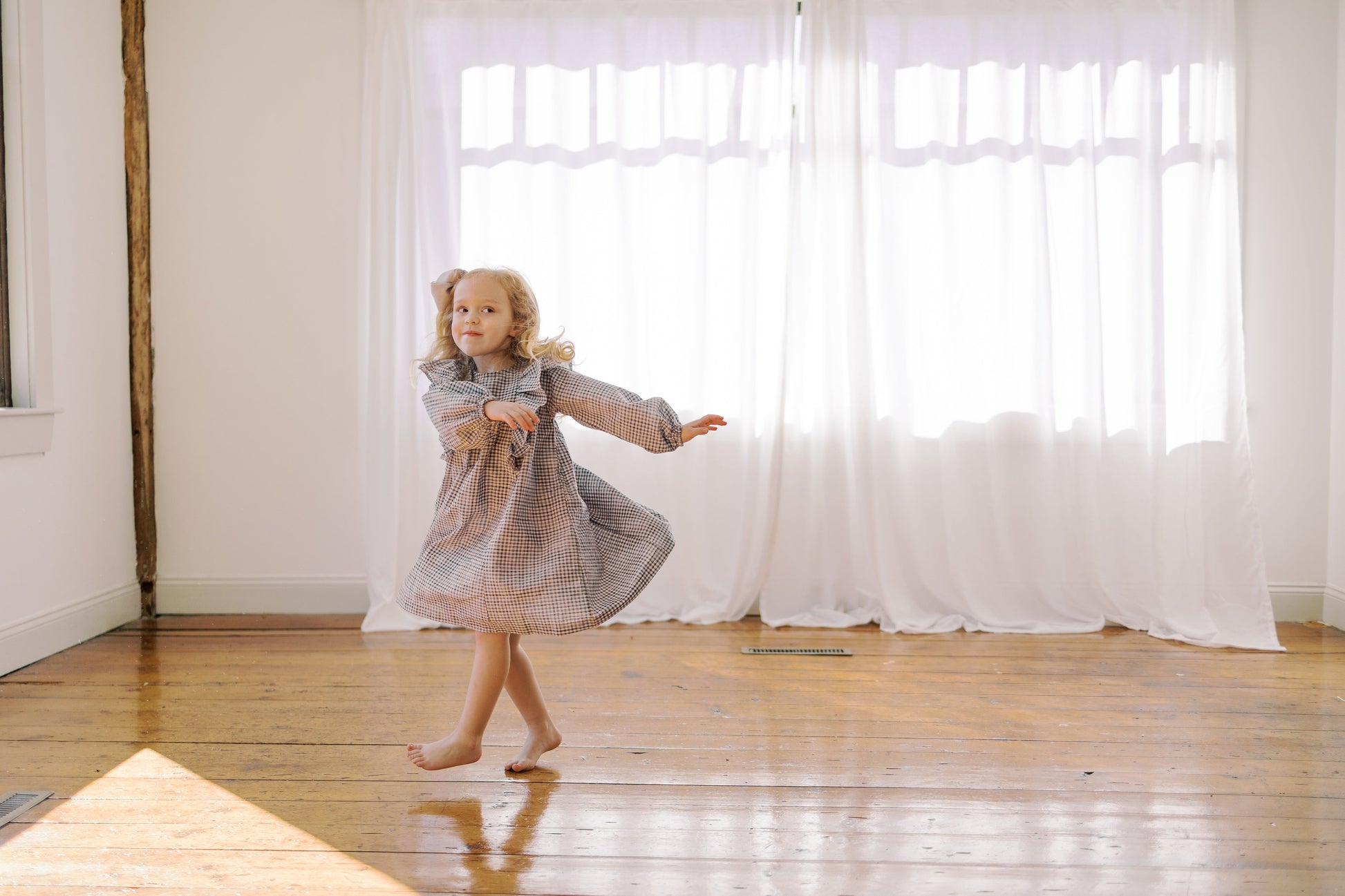 Colly Dress- Amethyst Blue Check