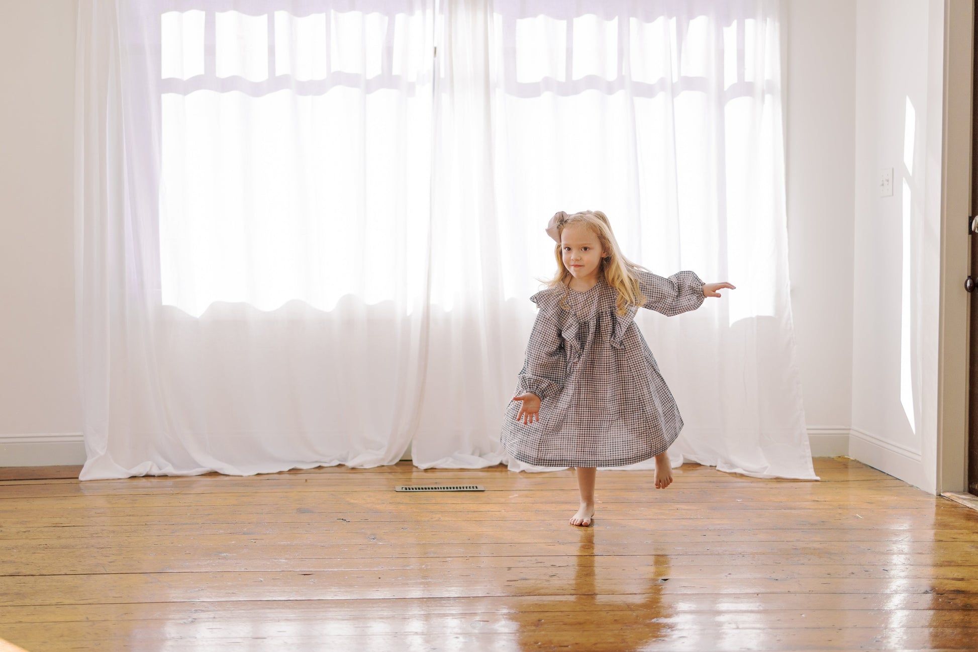 Colly Dress- Amethyst Blue Check