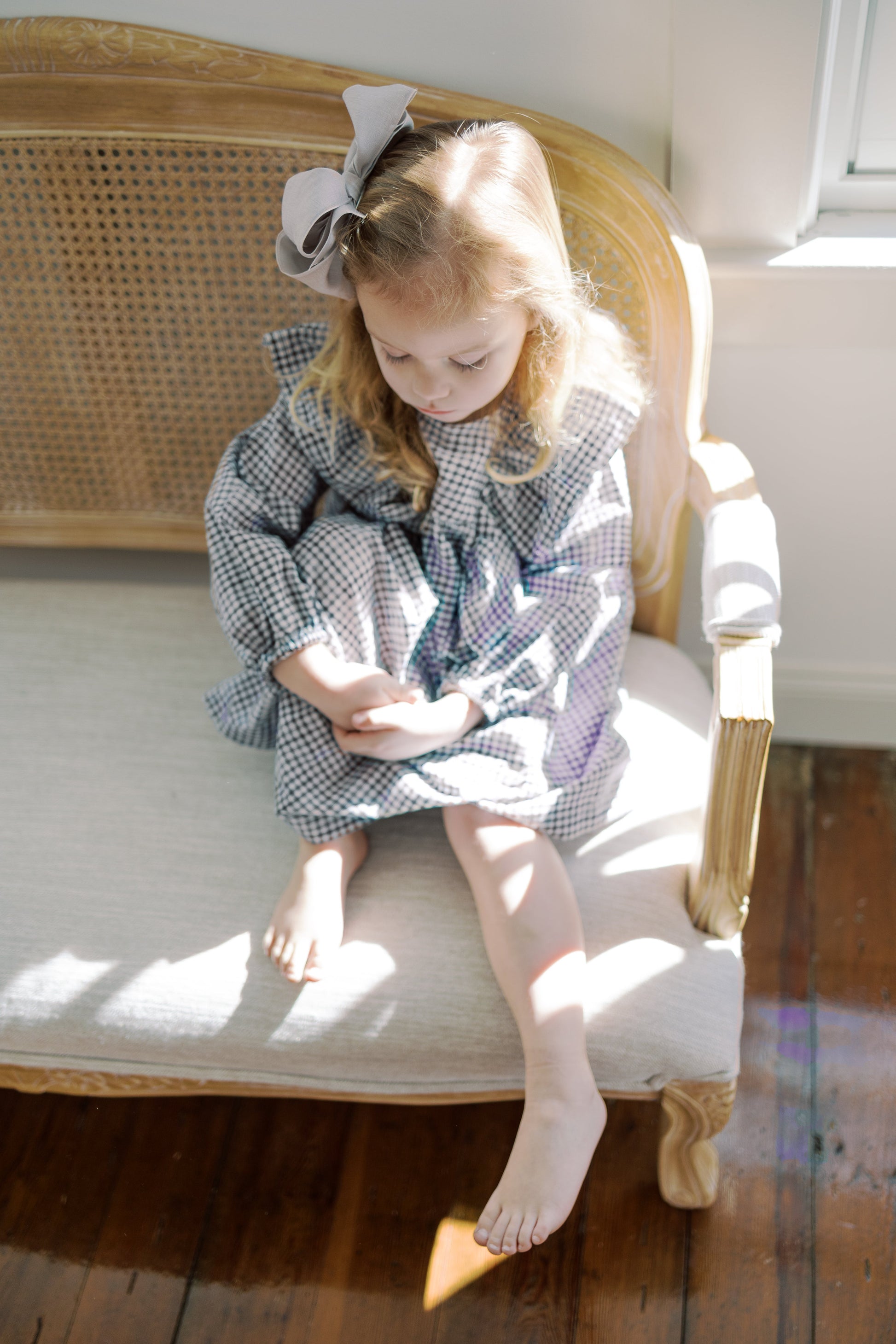 Colly Dress- Amethyst Blue Check