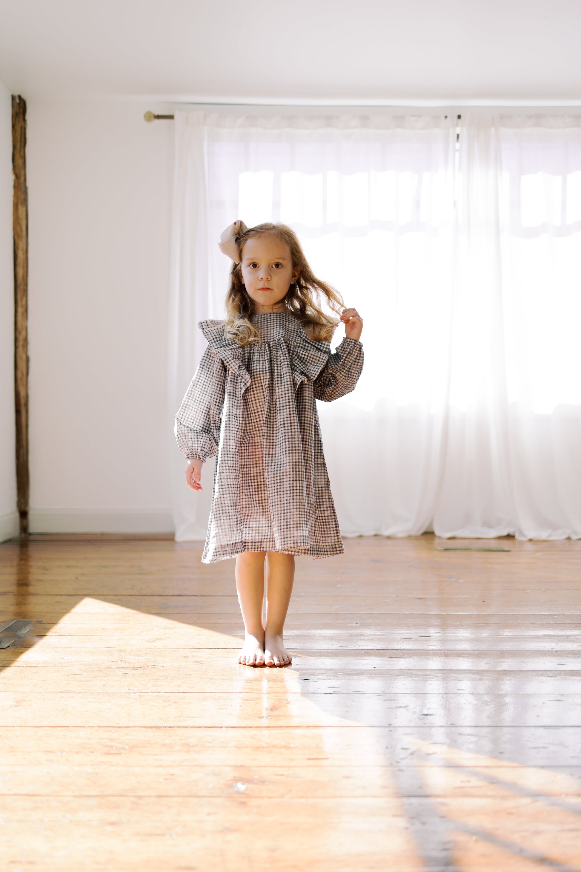 Colly Dress- Amethyst Blue Check