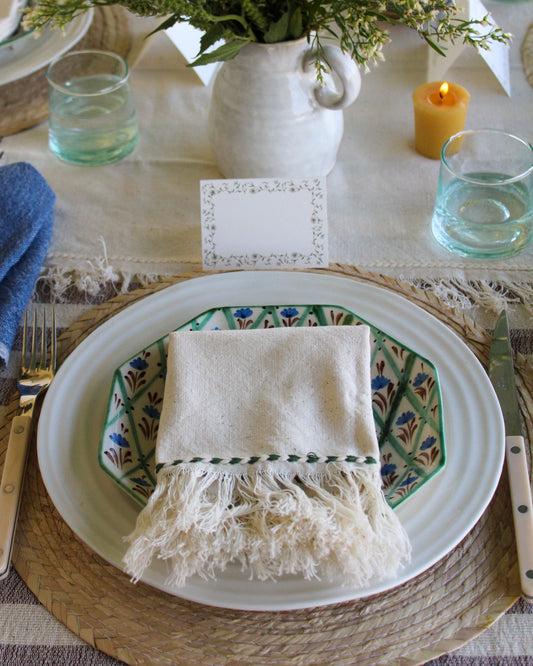 Olive Braid Detail Napkin | Set of 2