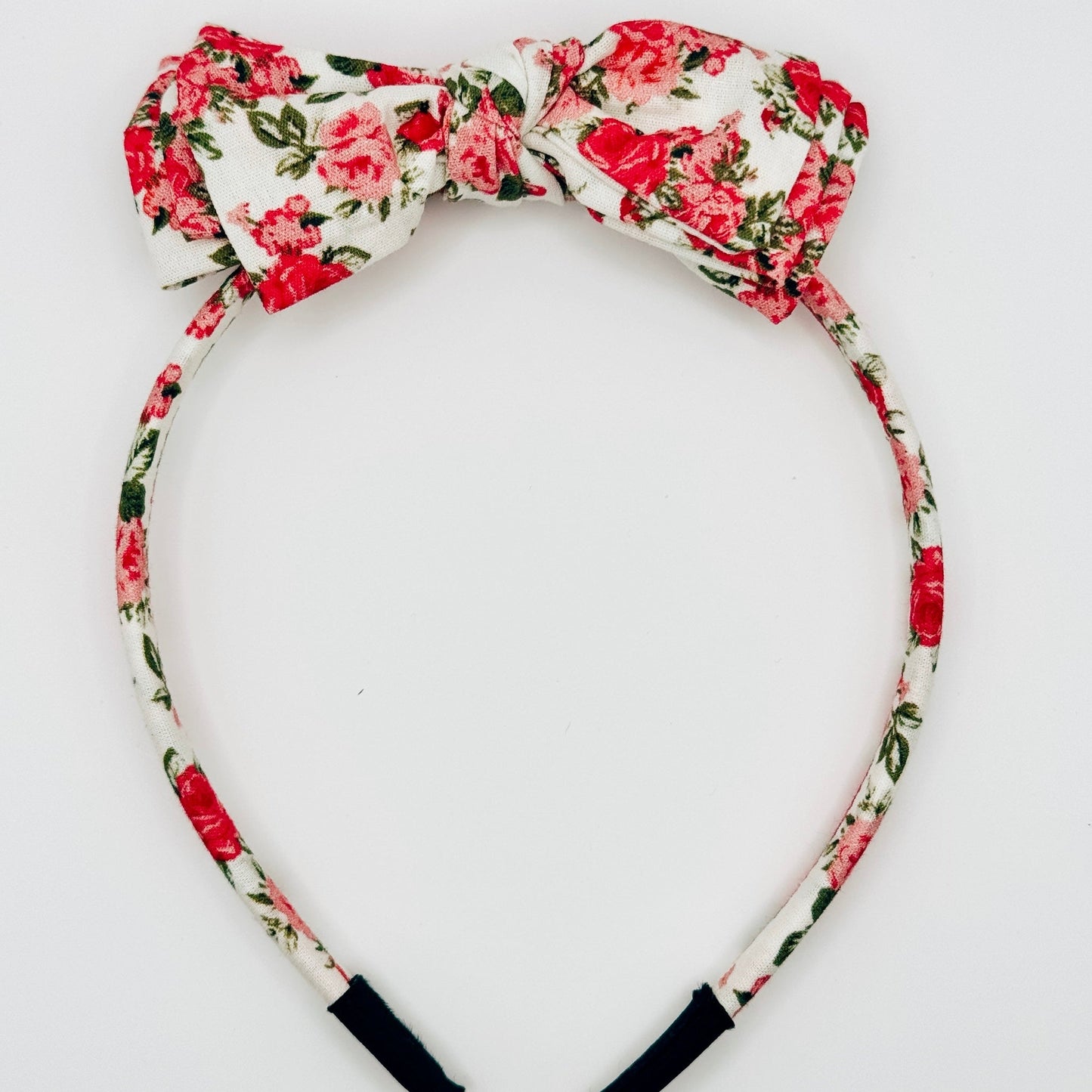 Three Little Bows Headband- Éclosion au jardin des roses