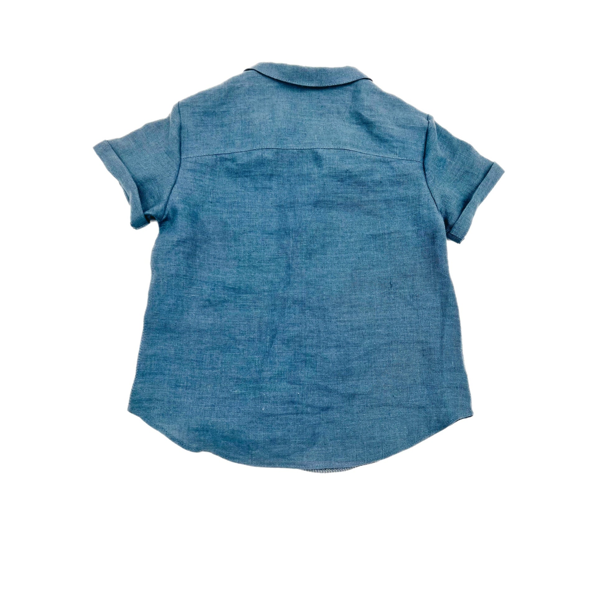 Carter Linen Pant Set- Blue Wave