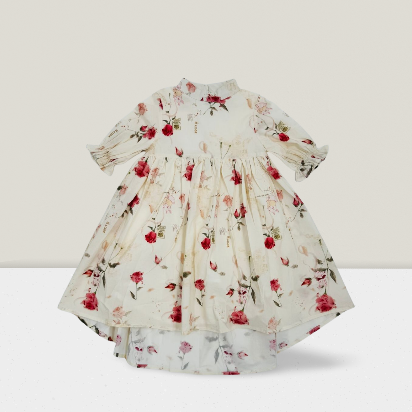 The Madeleine Dress-Ivory Bloom