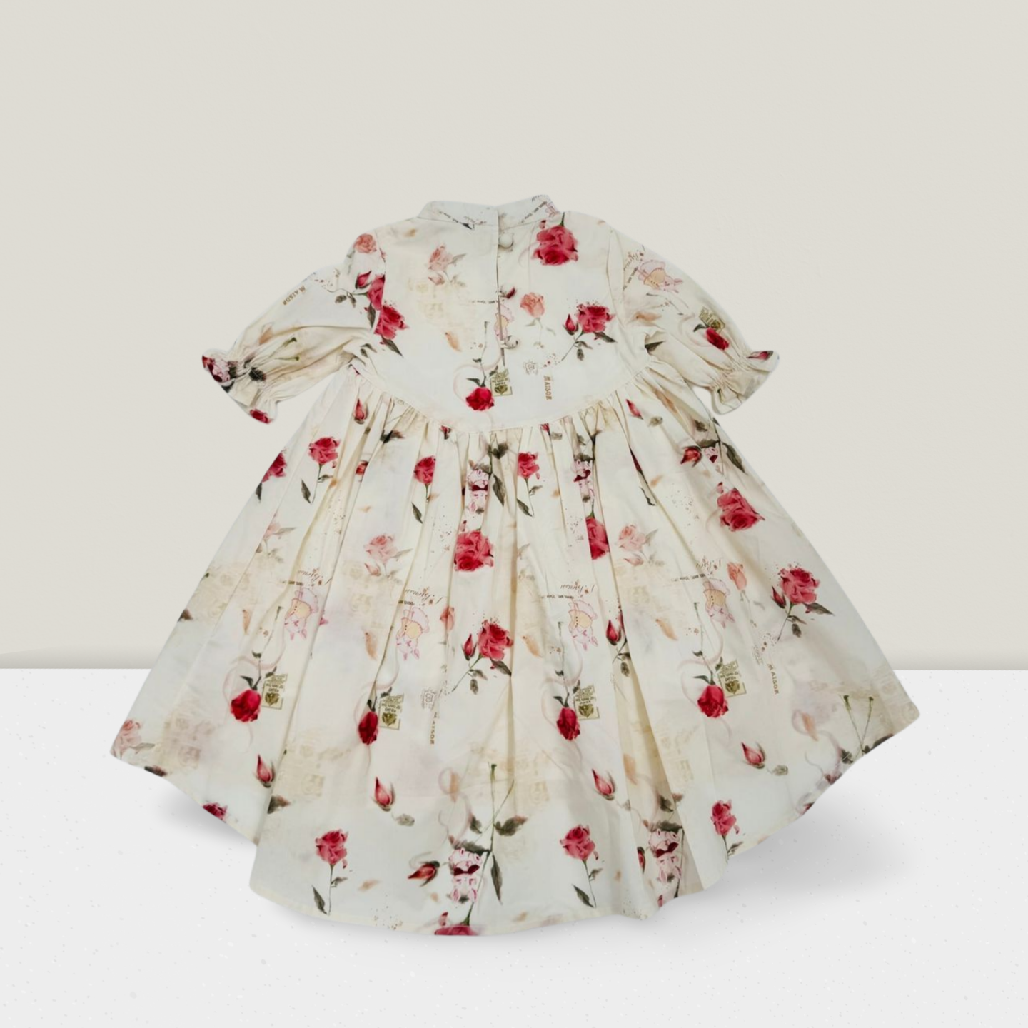 The Madeleine Dress-Ivory Bloom