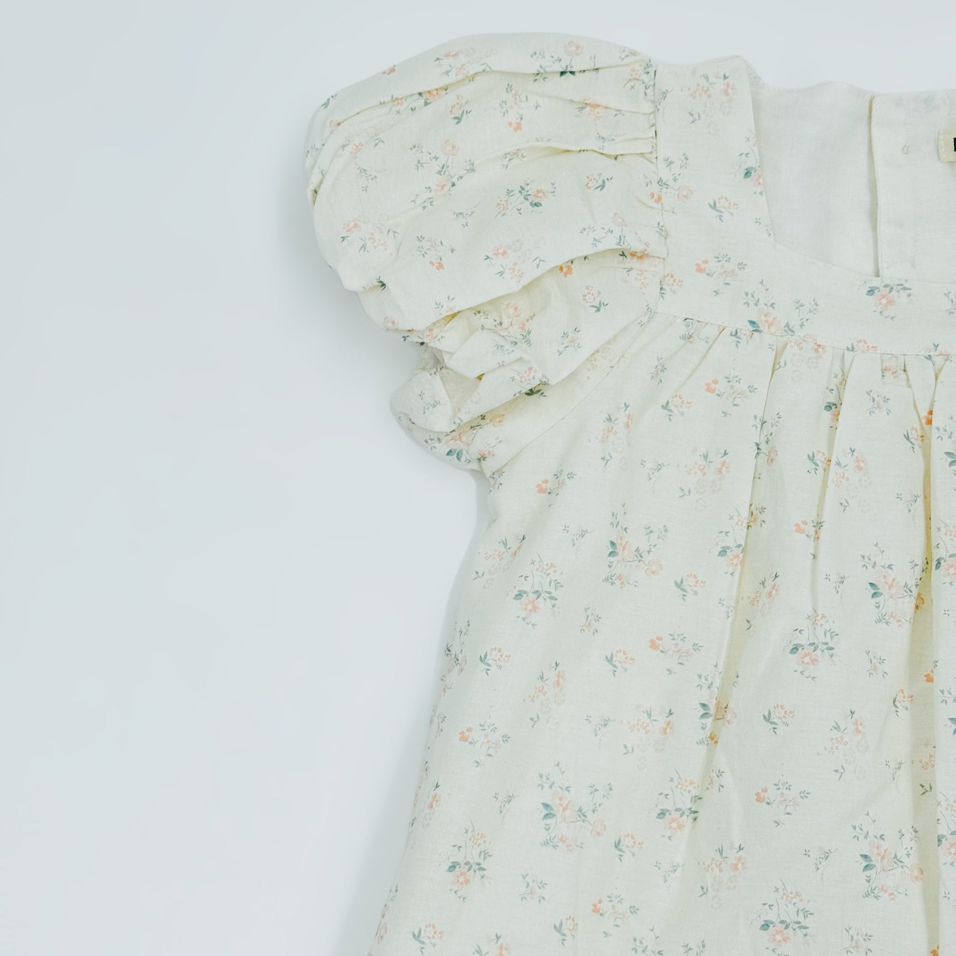 Ruffle Hem Weekend Dress-Cottage Floral