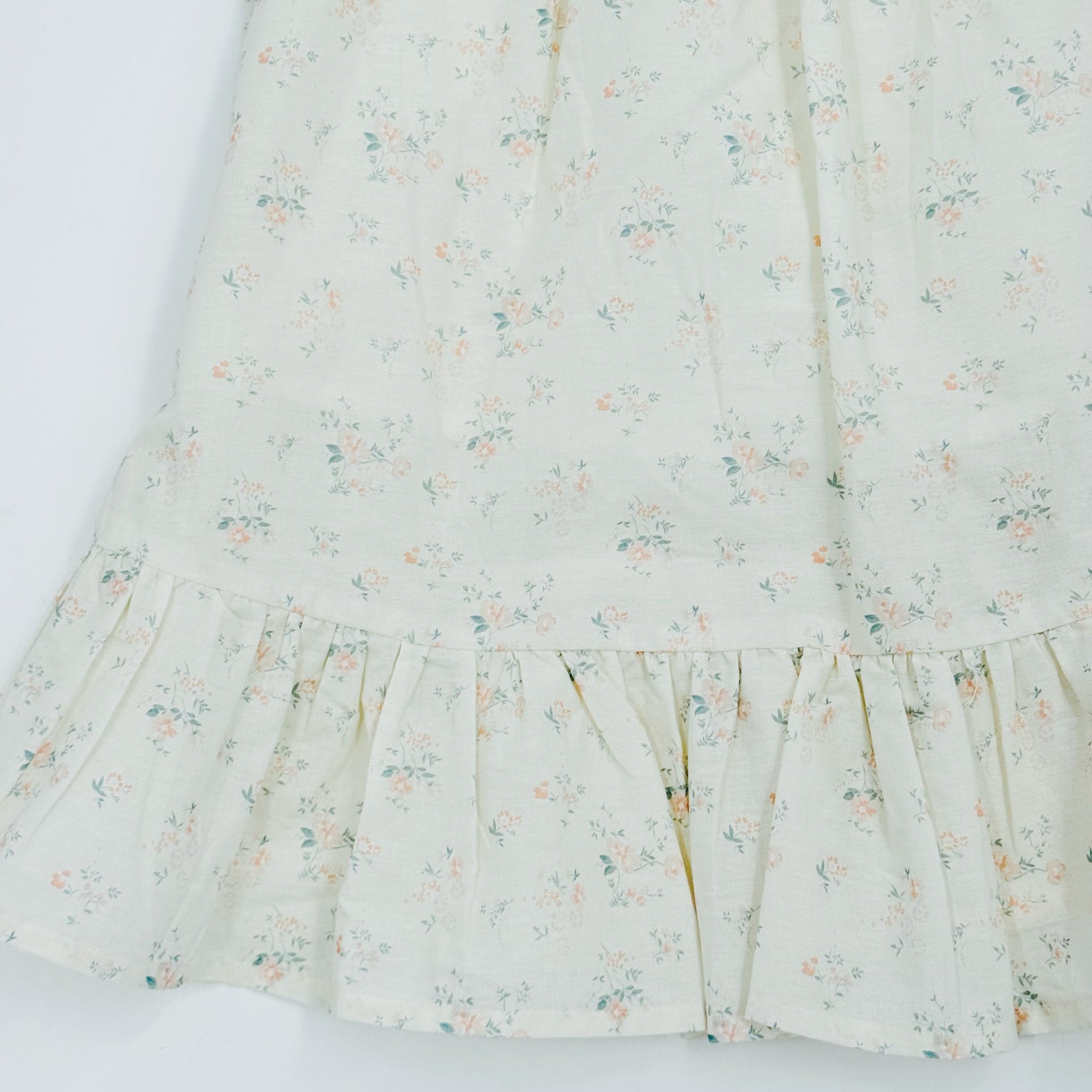 Ruffle Hem Weekend Dress-Cottage Floral