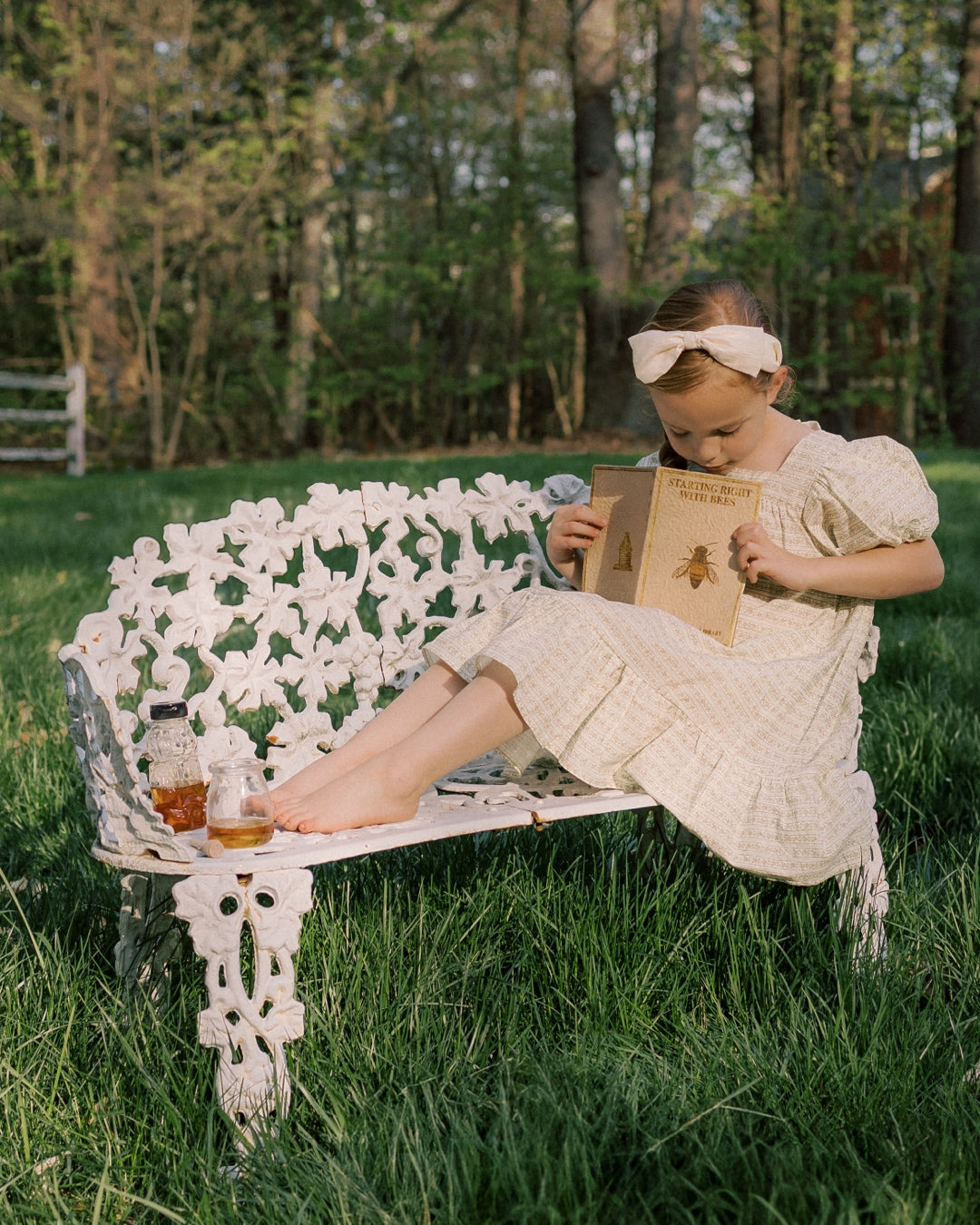 Ruffle Hem Weekend Dress-Blush Vine Stripe
