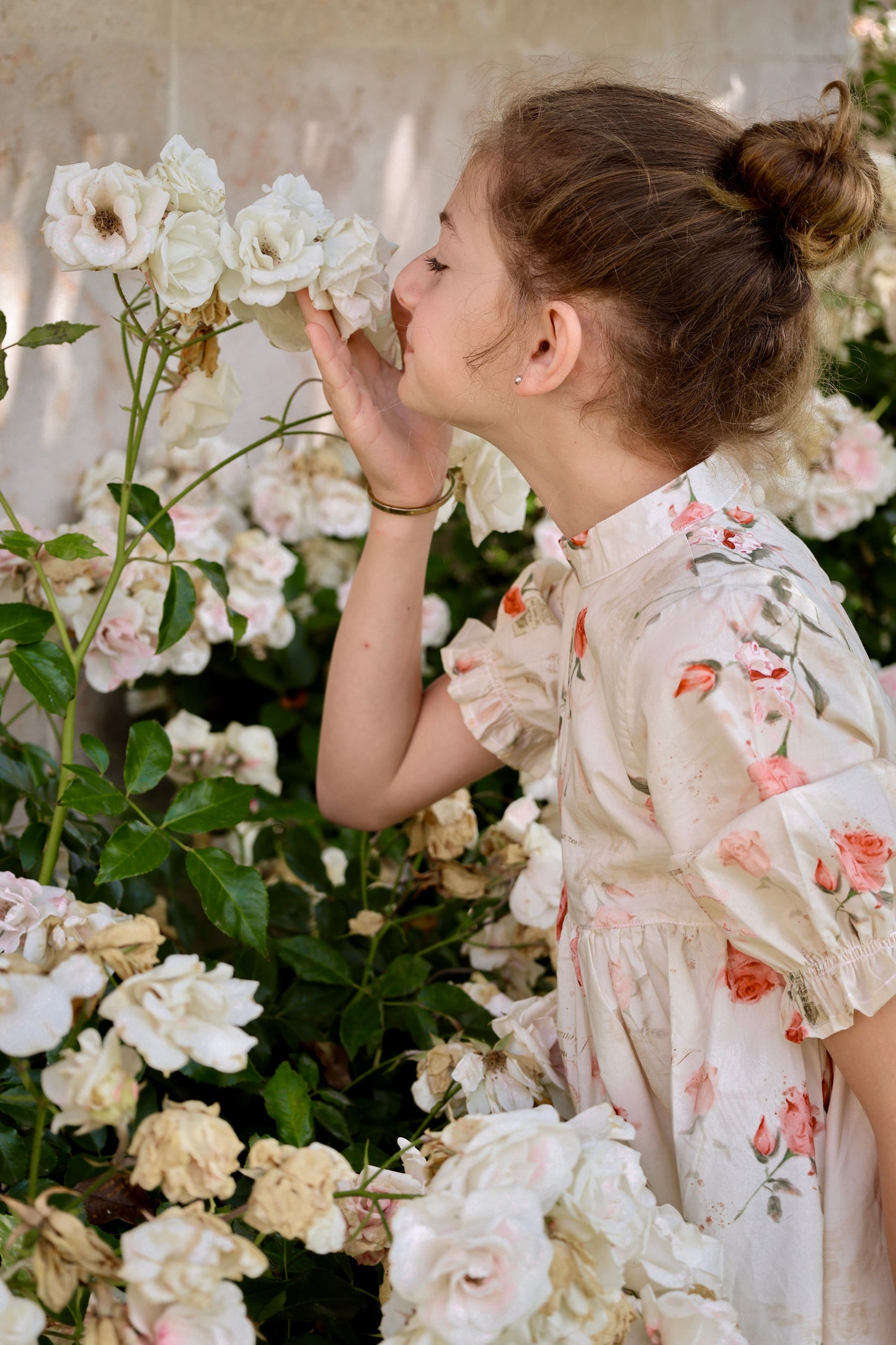 The Madeleine Dress-Ivory Bloom