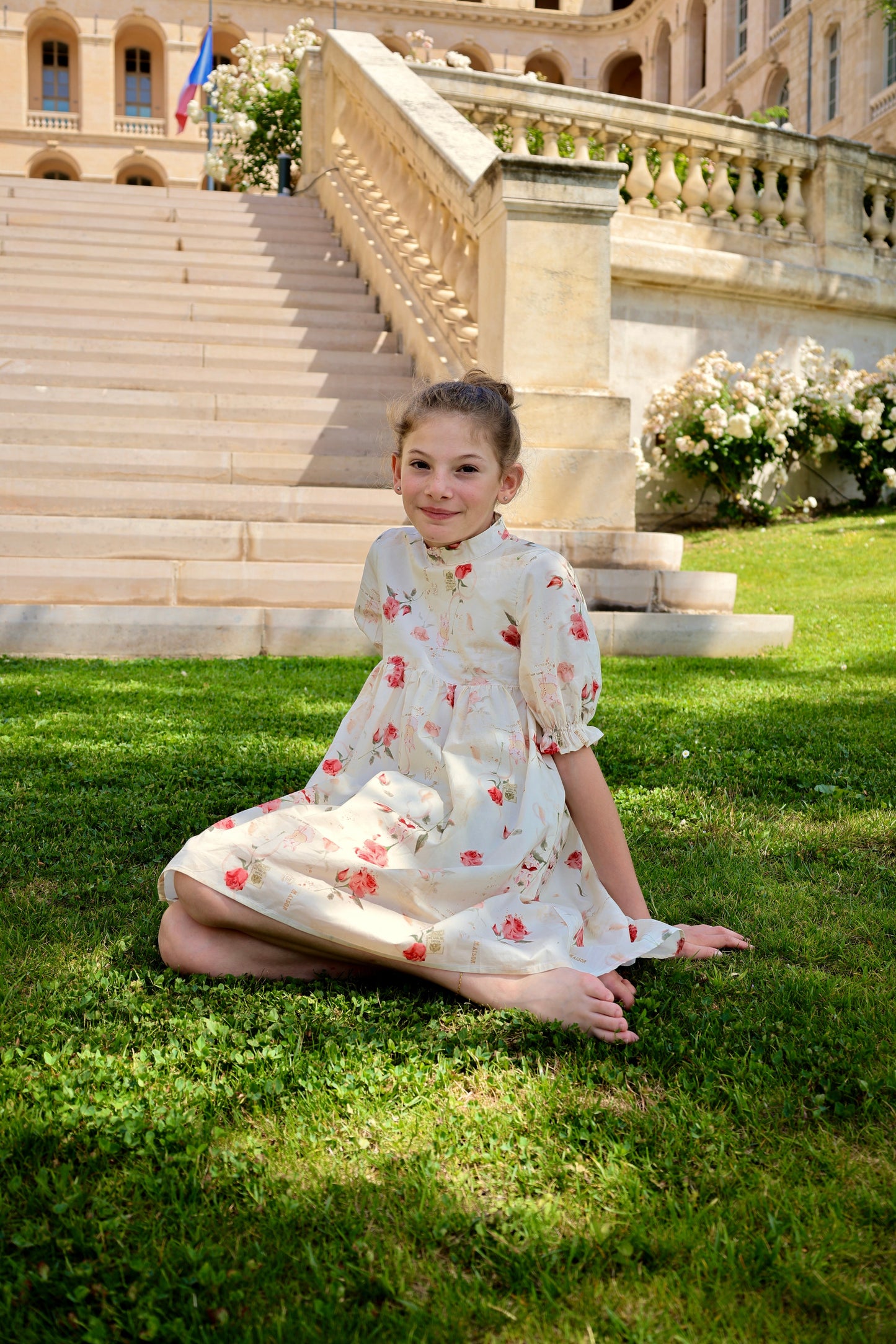 The Madeleine Dress-Ivory Bloom