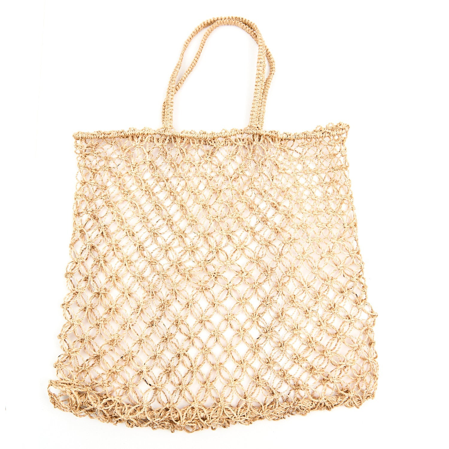 Isla Macramé Market Tote Bag, Natural