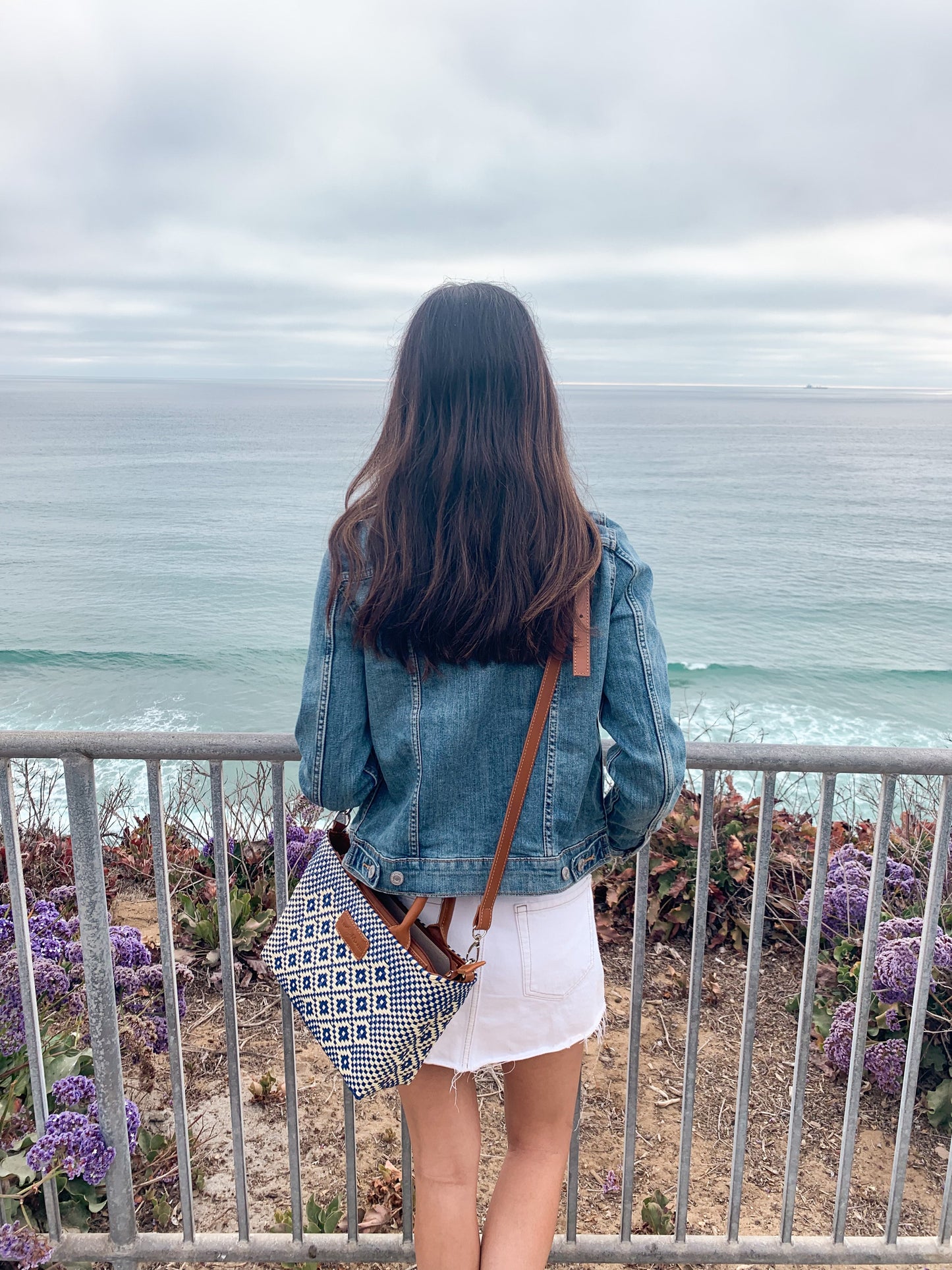 Mixte Small Woven Crossbody Bag - Tan Leather