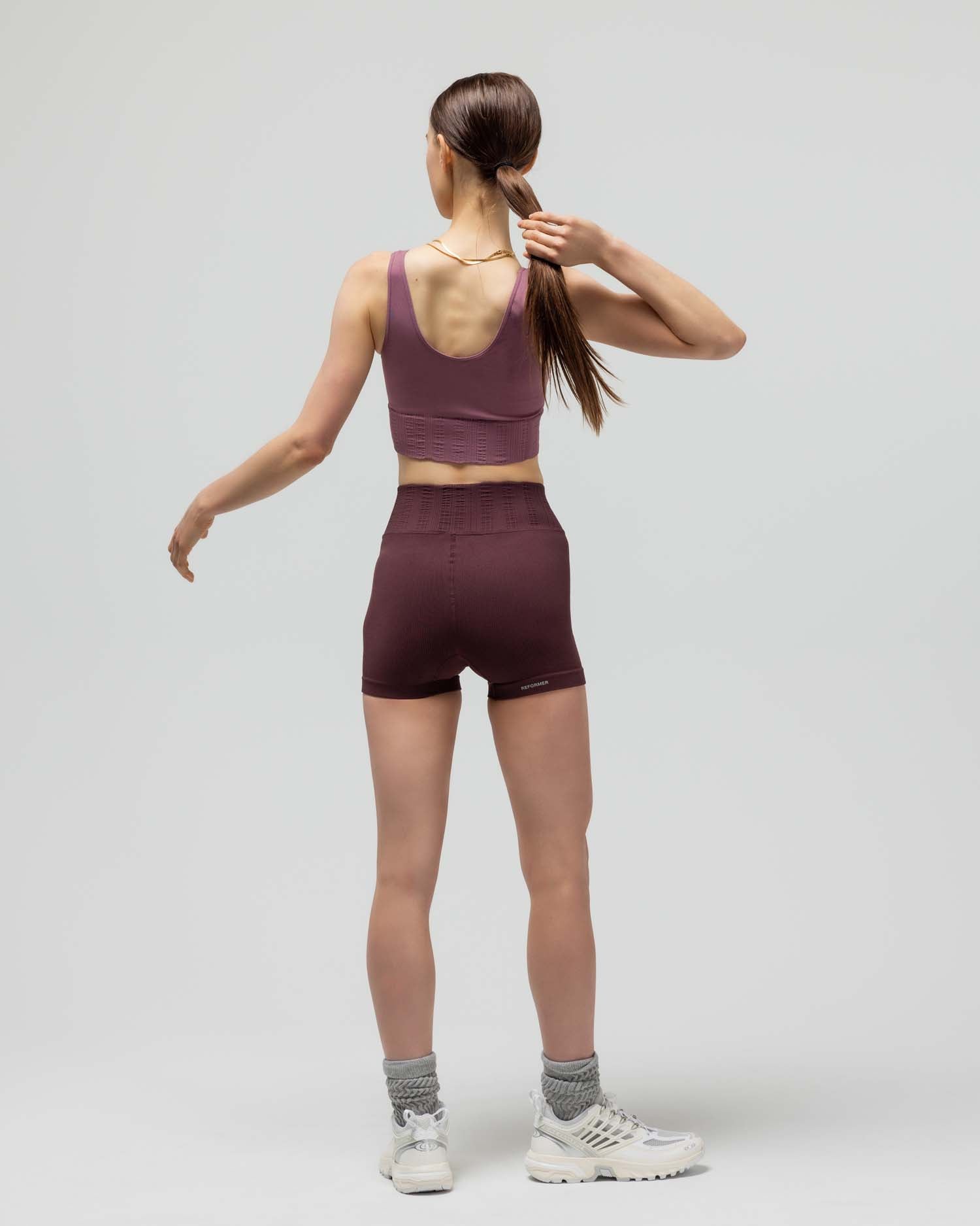 RIBBED BIKER SHORT
