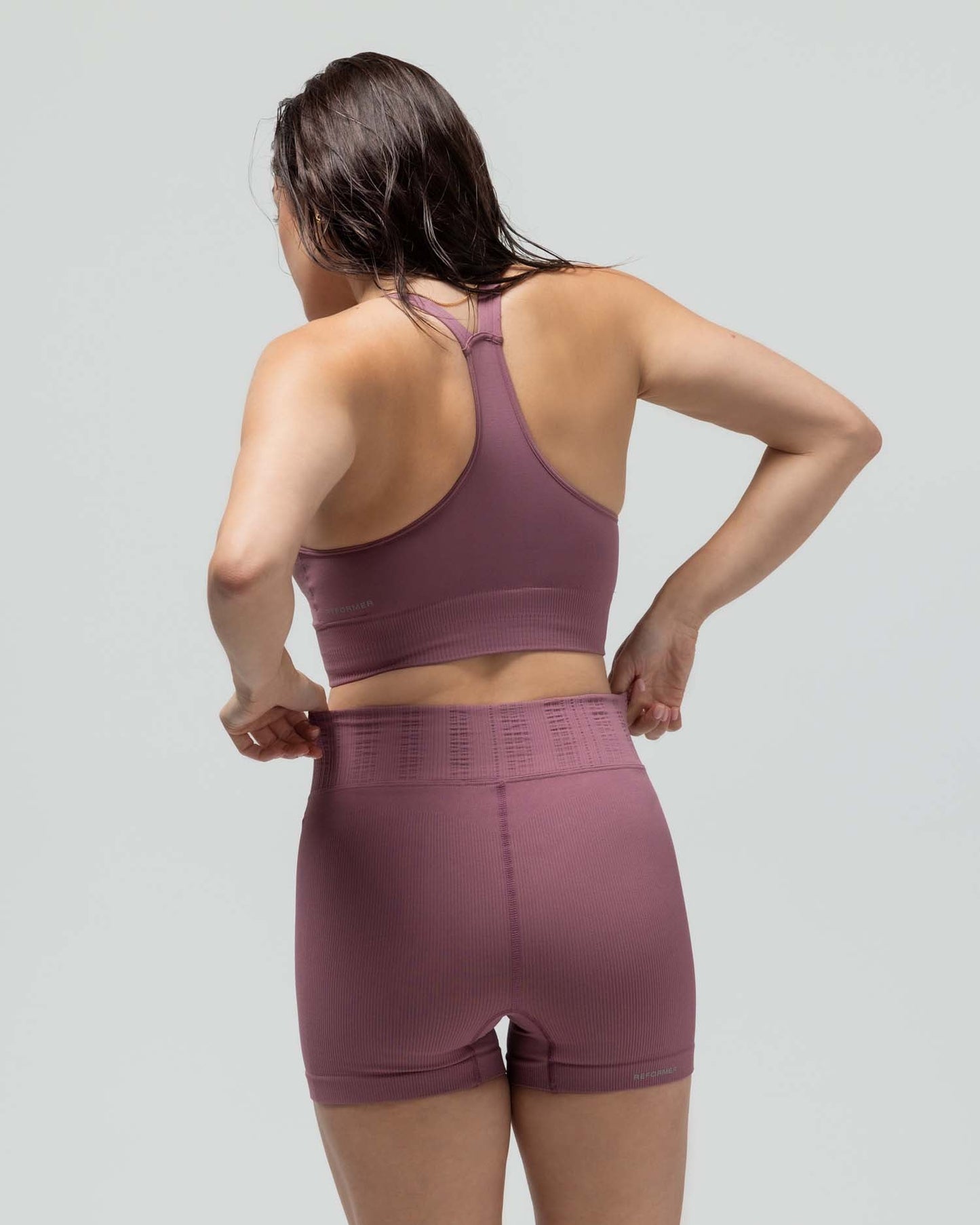 RIBBED BIKER SHORT