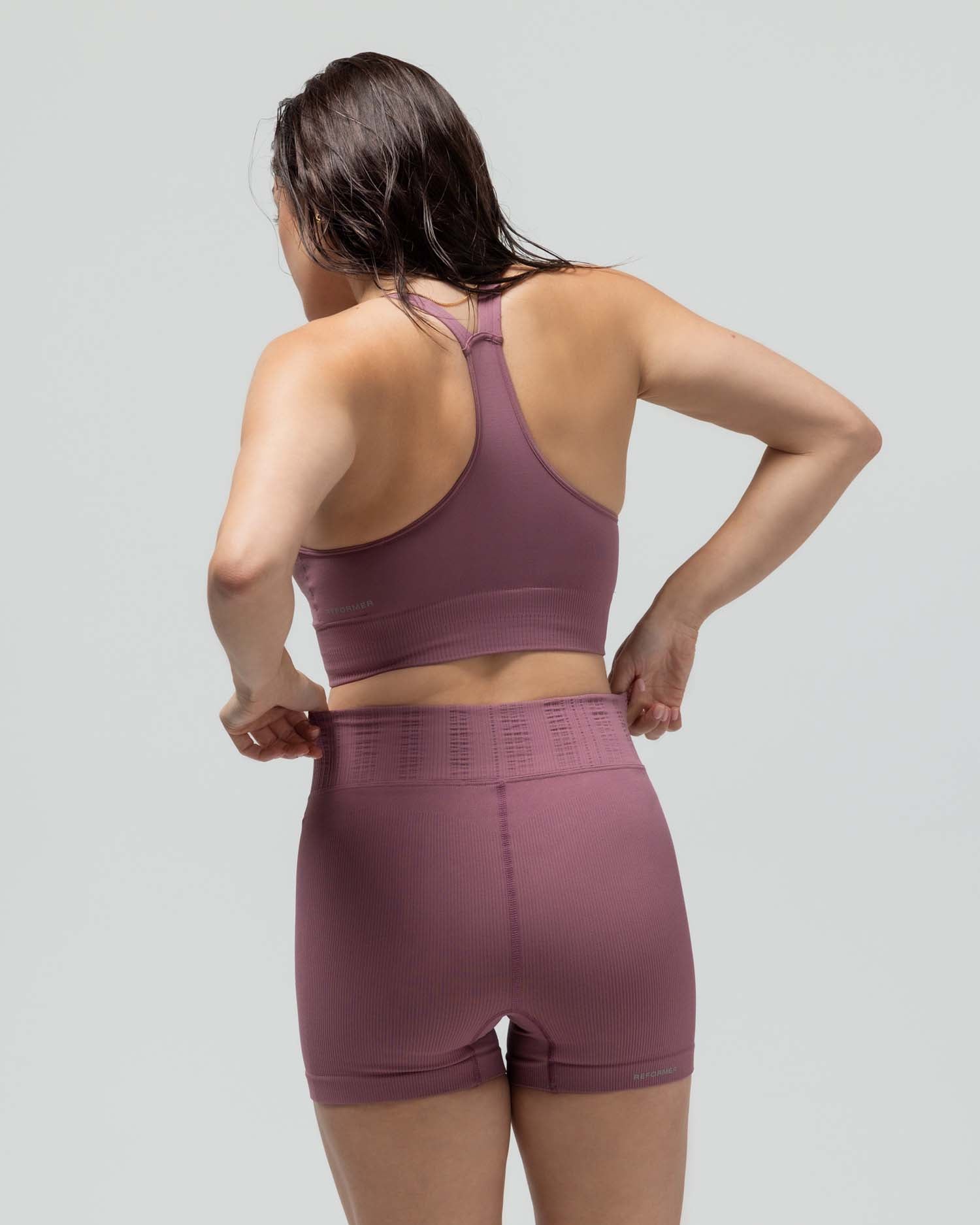 RIBBED BIKER SHORT