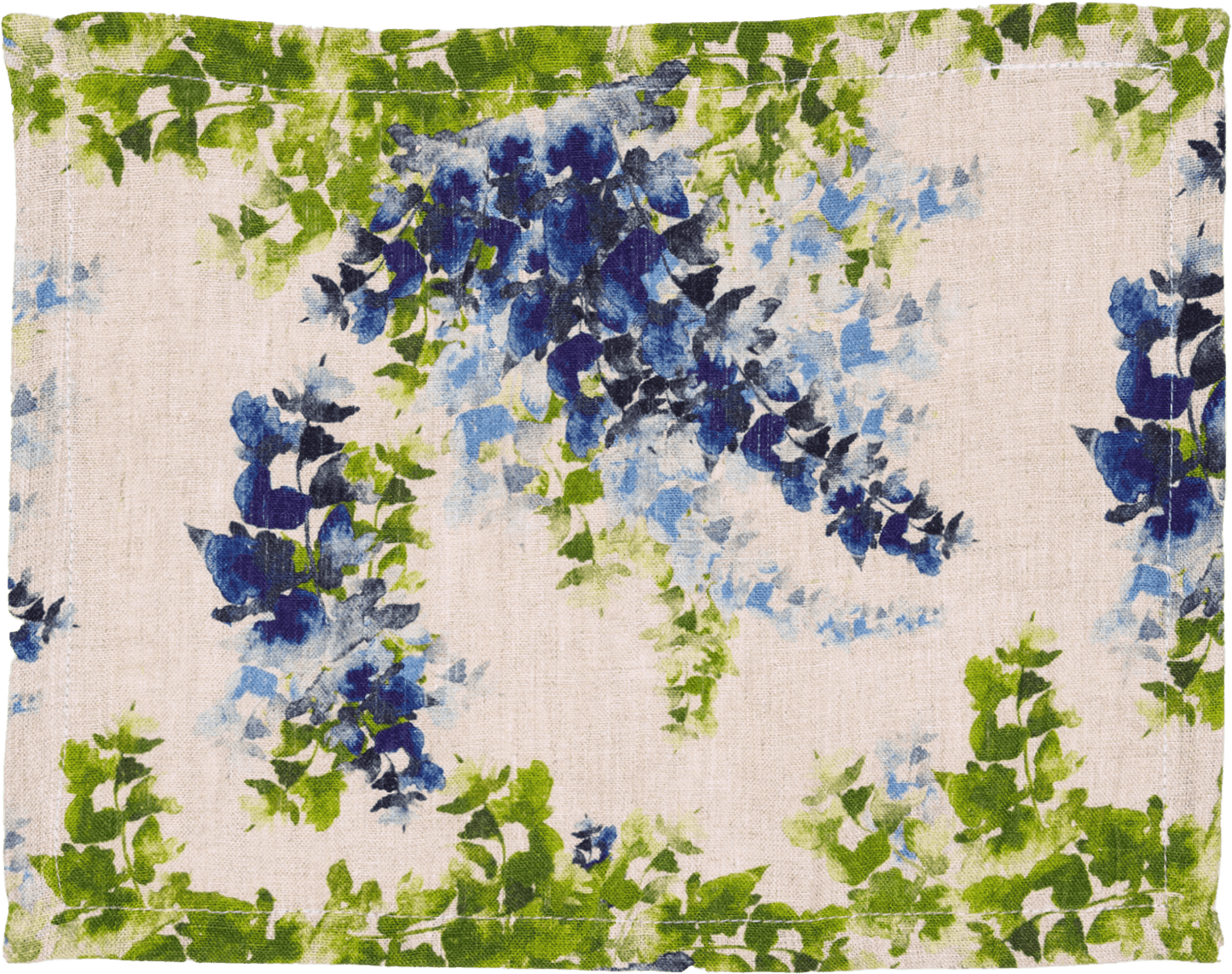 6 Organic Linen Placemats in Wisteria Lane