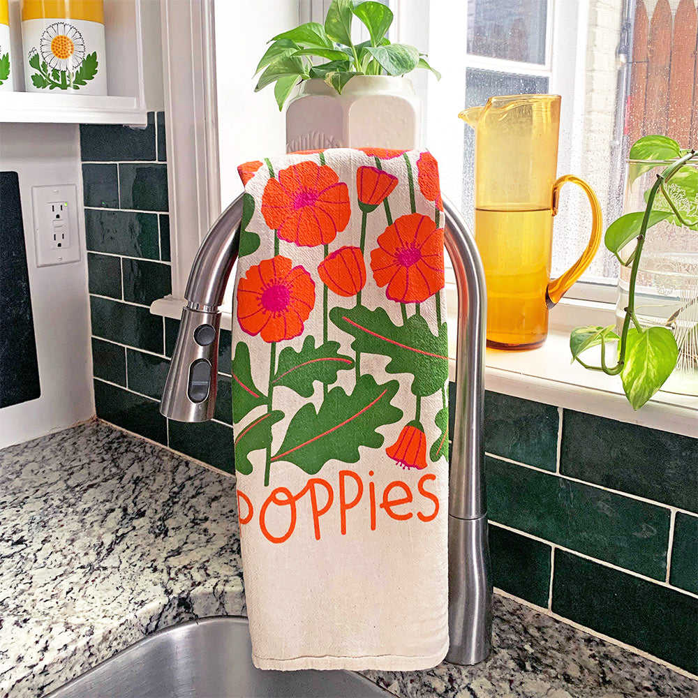 Poppy Dish Towel + Sponge Cloth Gift Set