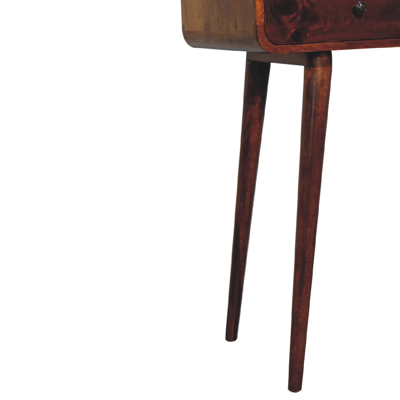 Solid Wood Chestnut Curved Hallway Table